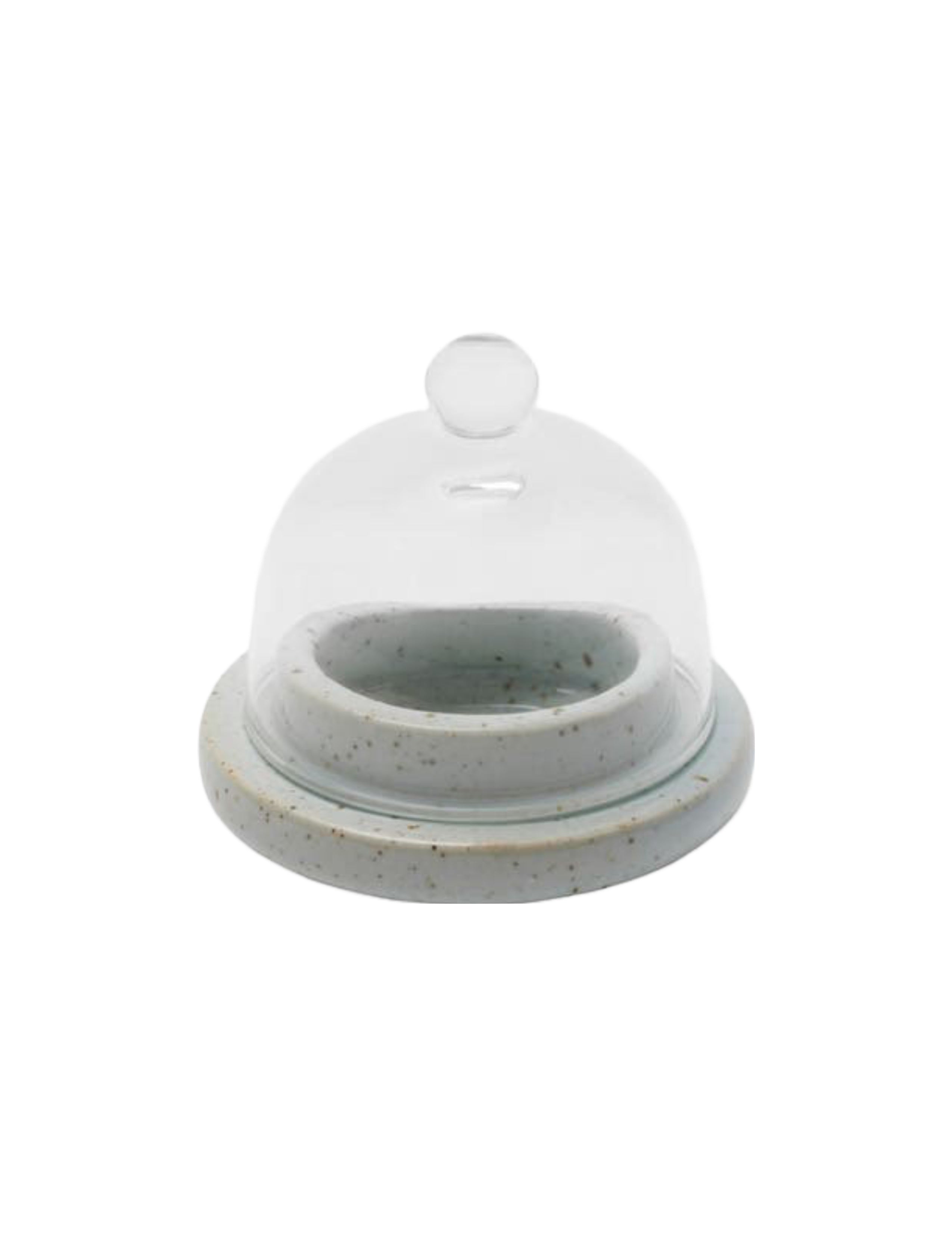 Marcus White Salt Glaze Round Butter Dish