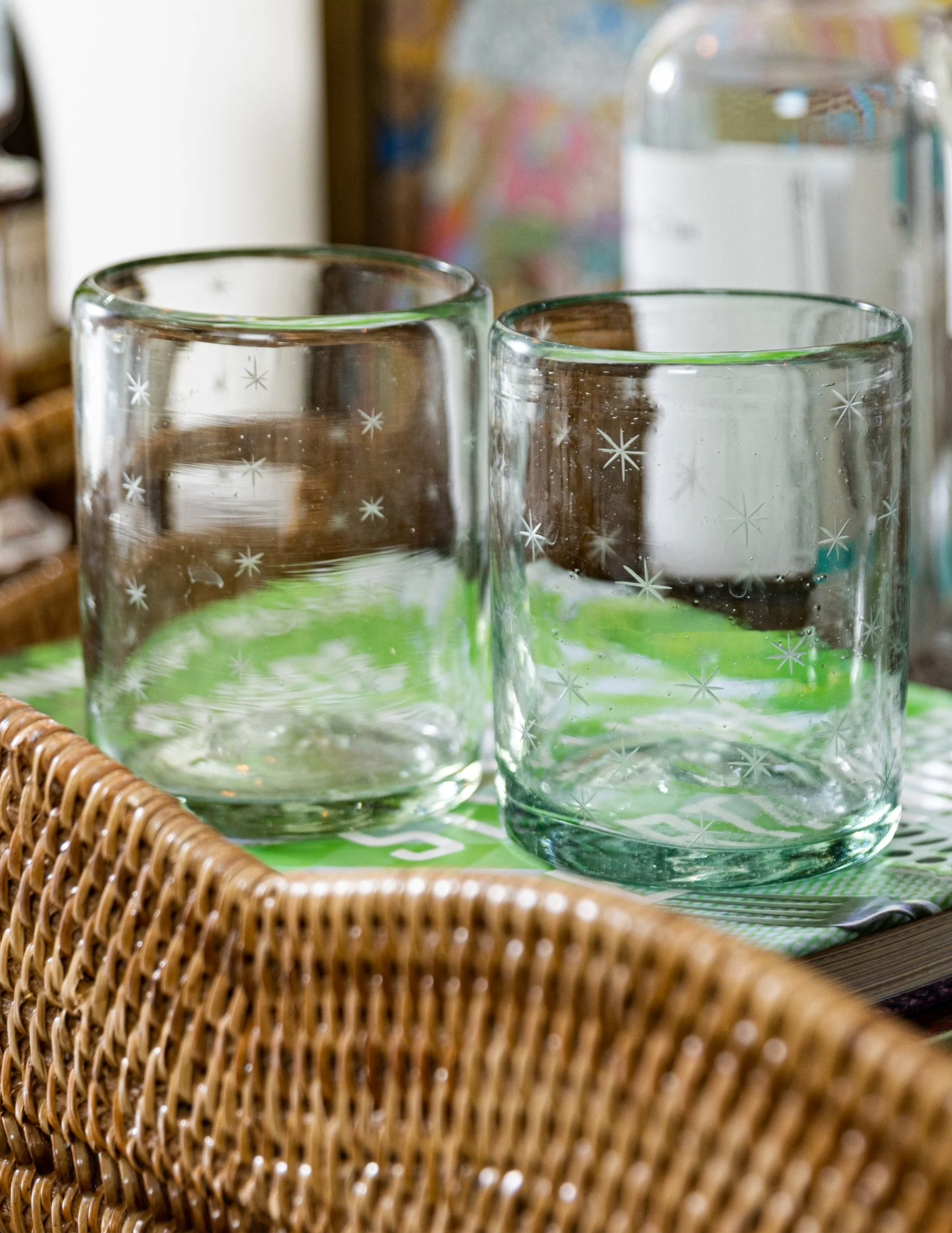 Starry Night Rocks Glass Set of 4 - Clear