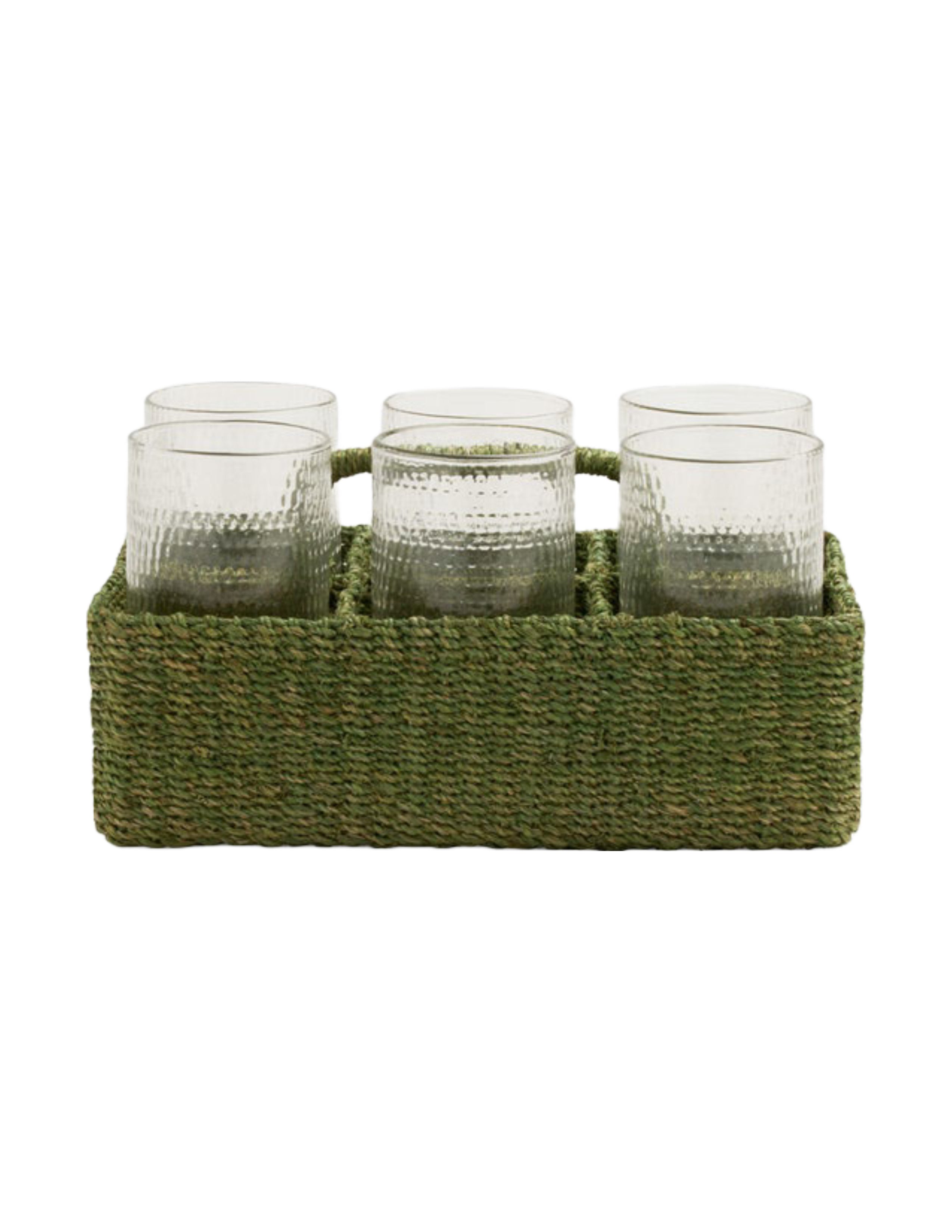 Voru Abaca Glassware Holder - Green