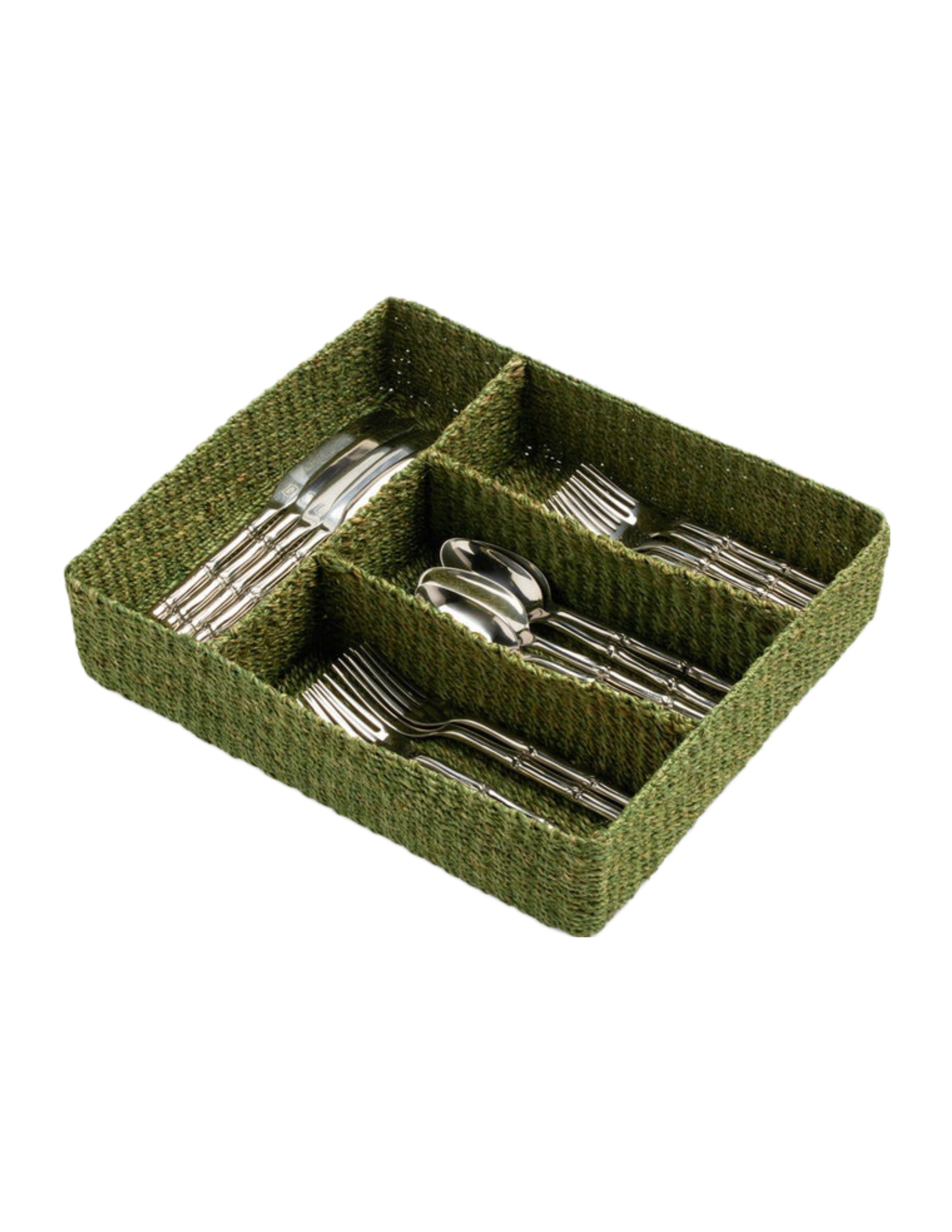 Voru Abaca Flatware Holder - Green
