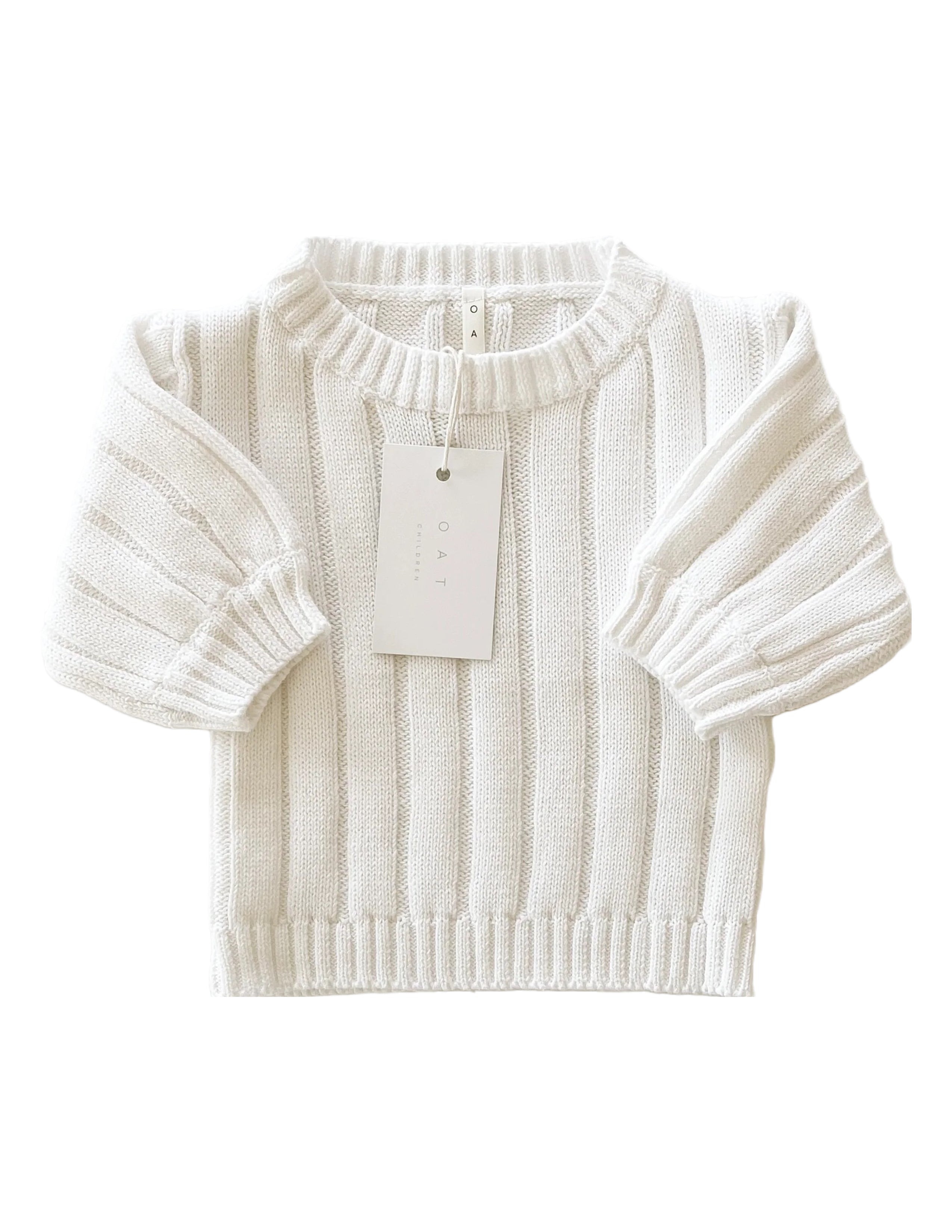 Children’s Wide Ribbed Knit Sweater - Dove