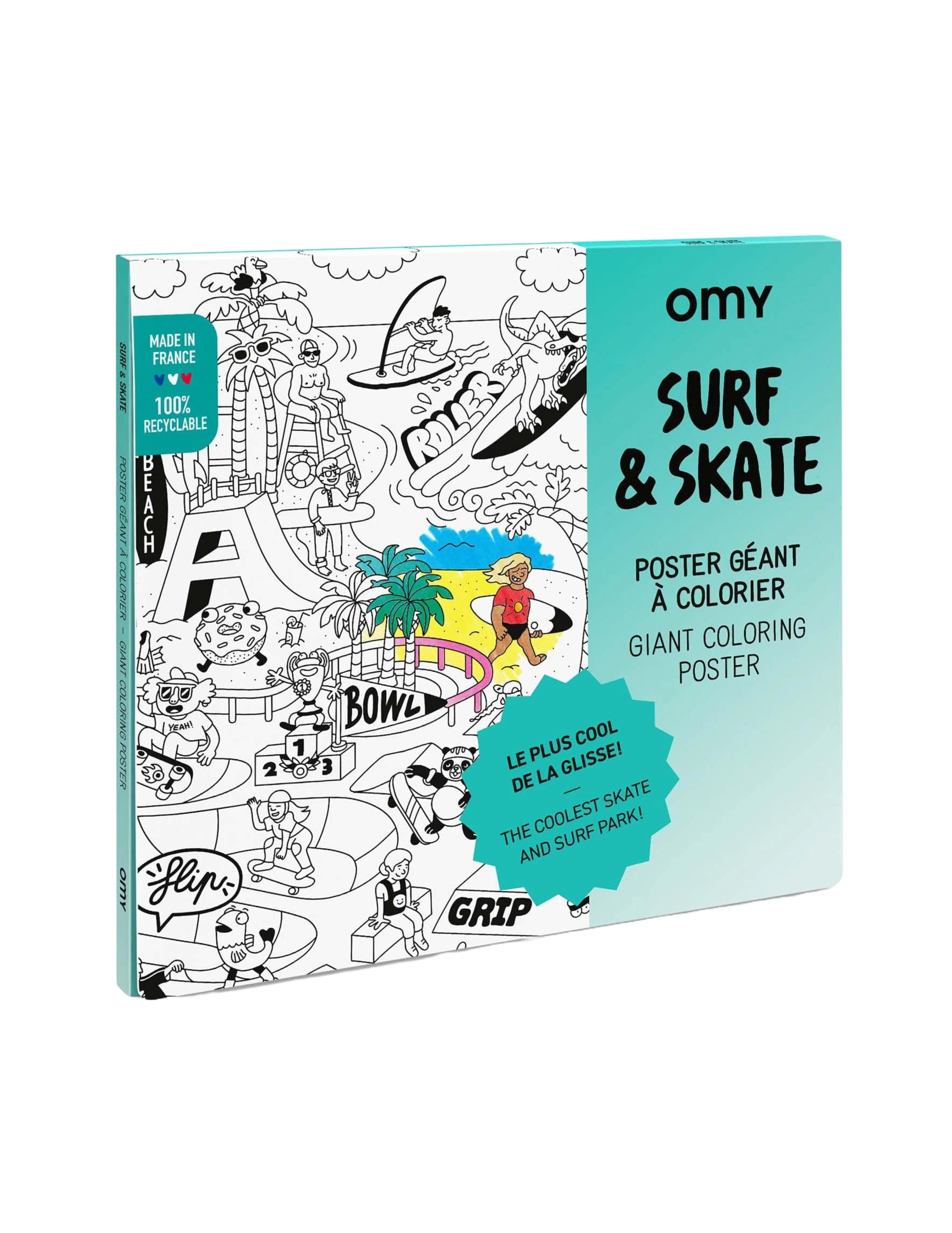 Giant Coloring Poster - Surf & Skate