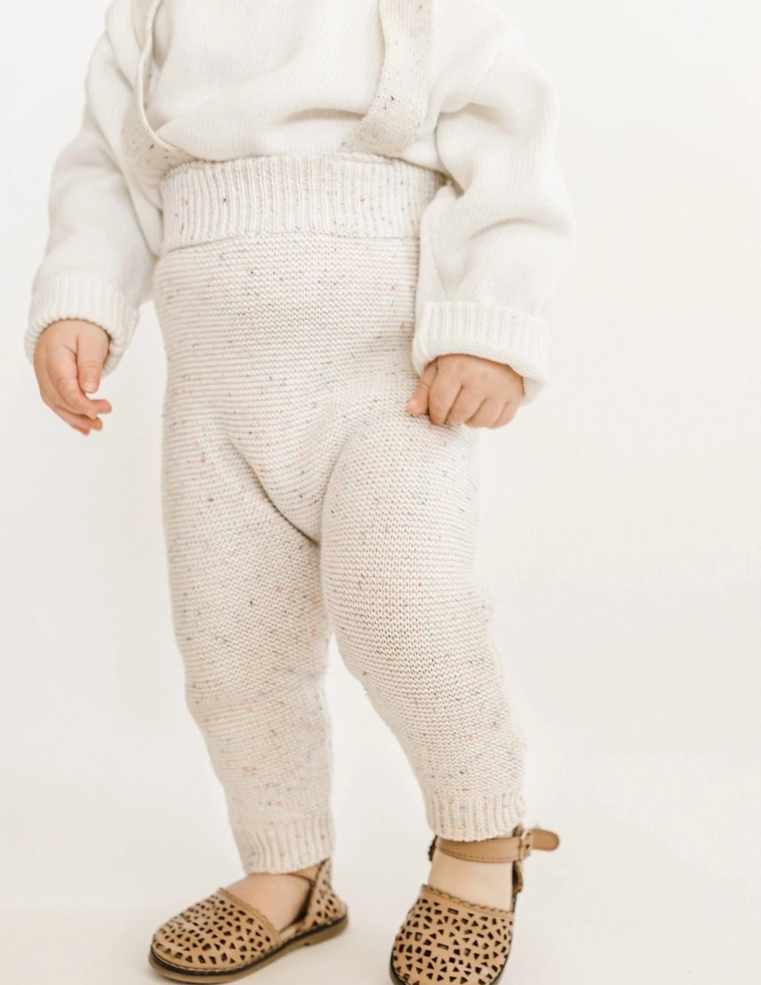 Knit Suspender Pants - Sprinkle