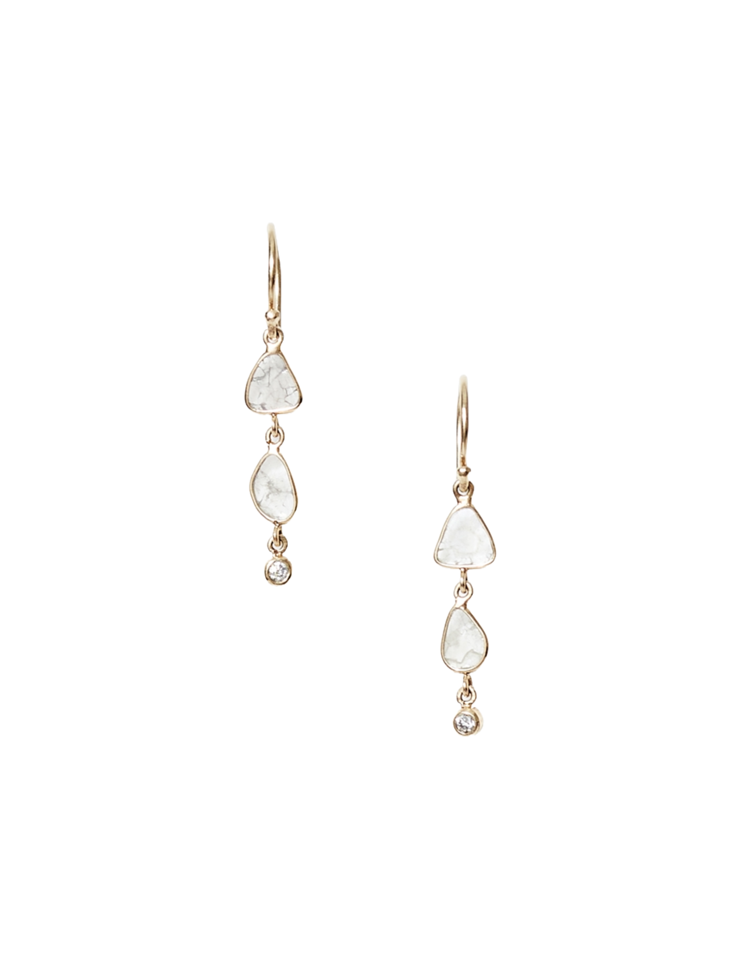Annalise 14K Yellow Gold Tiered Diamond Earring