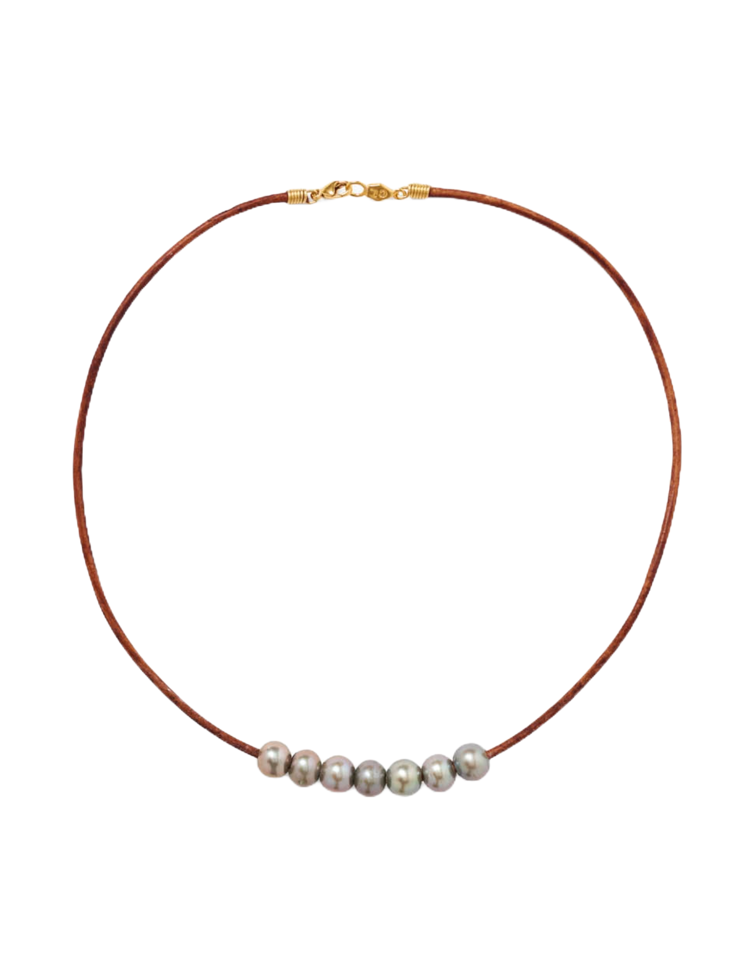 River Necklace - Grey Pearl