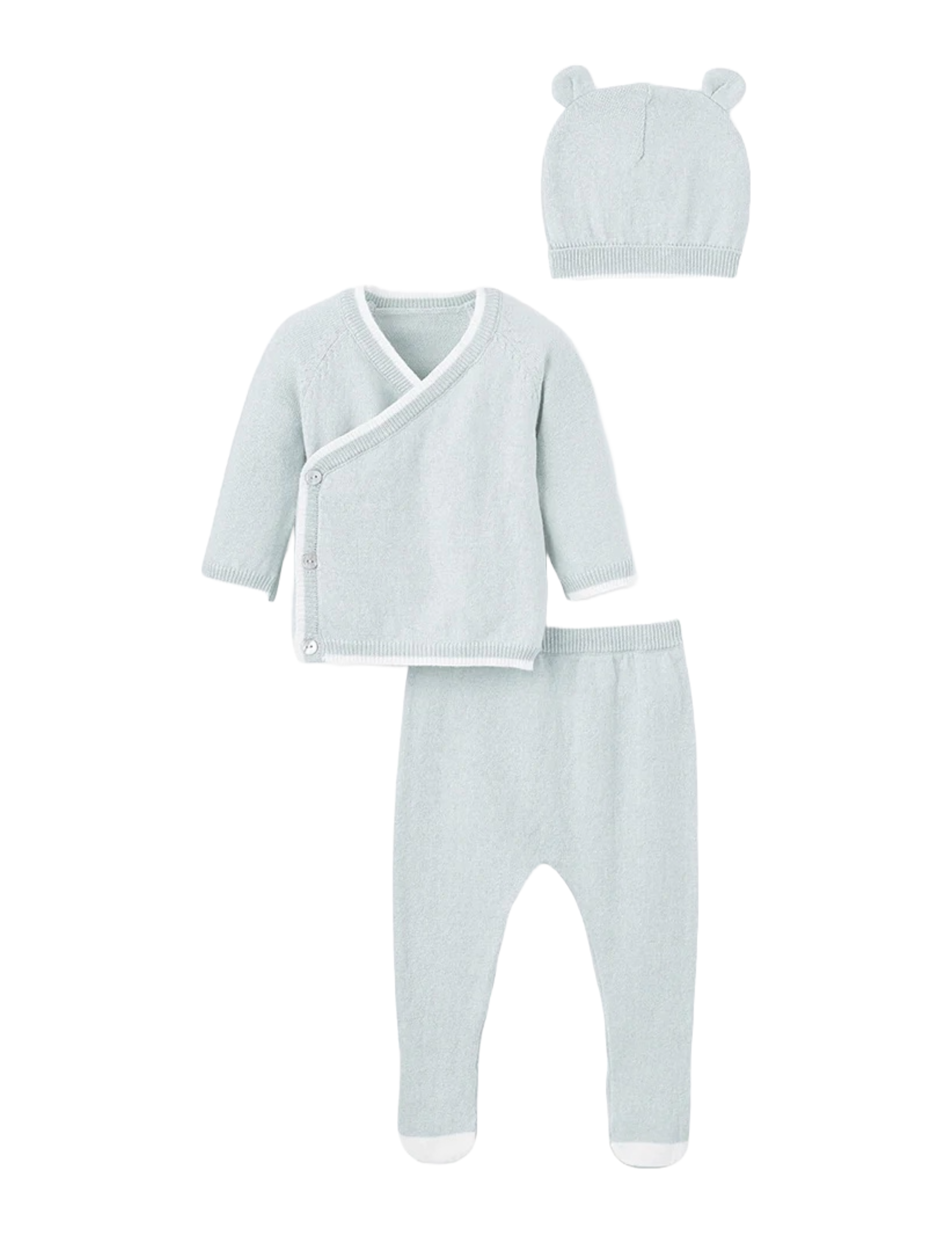 Cashmere Baby Layette Set - Pale Blue