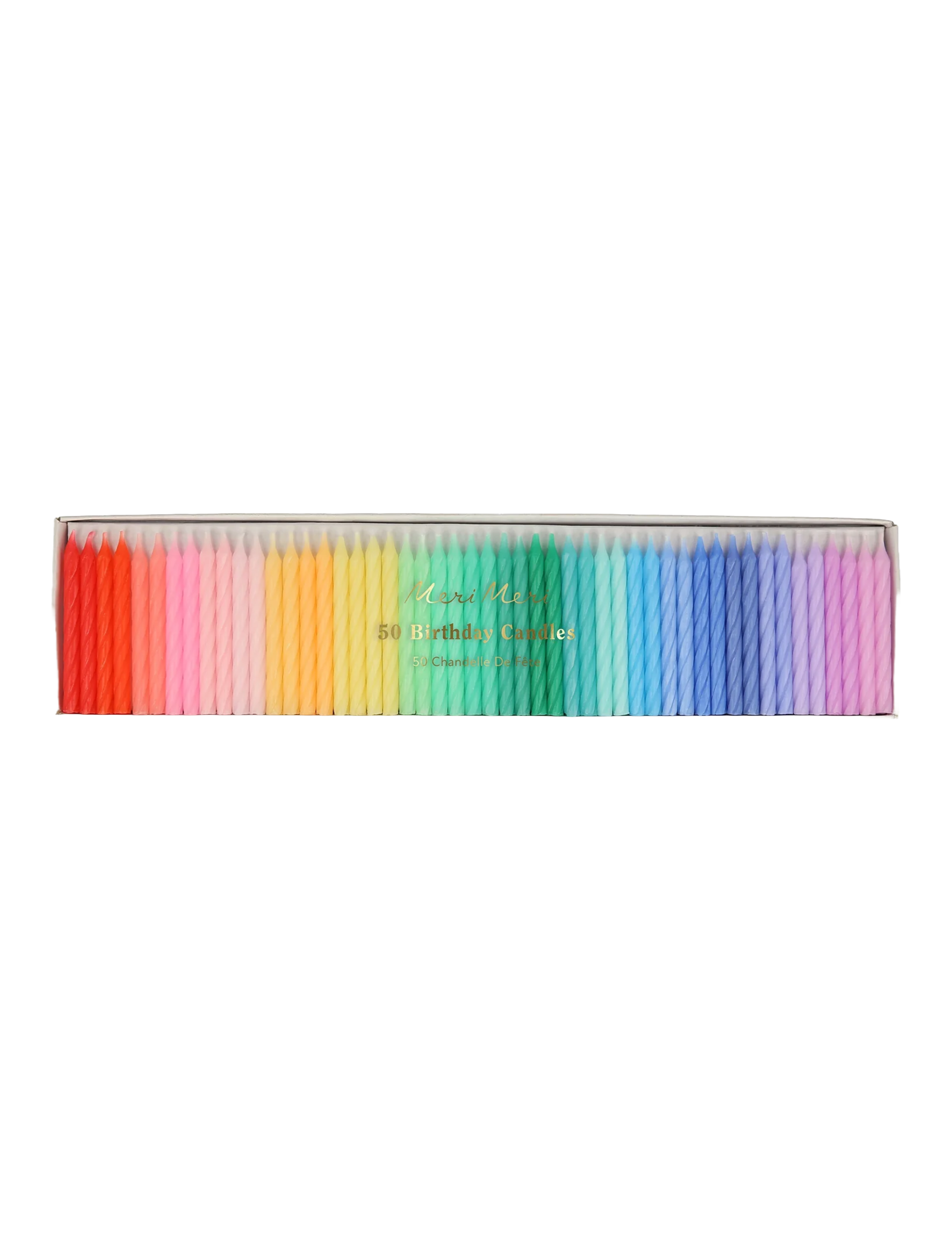 Rainbow Twisted Mini Candles