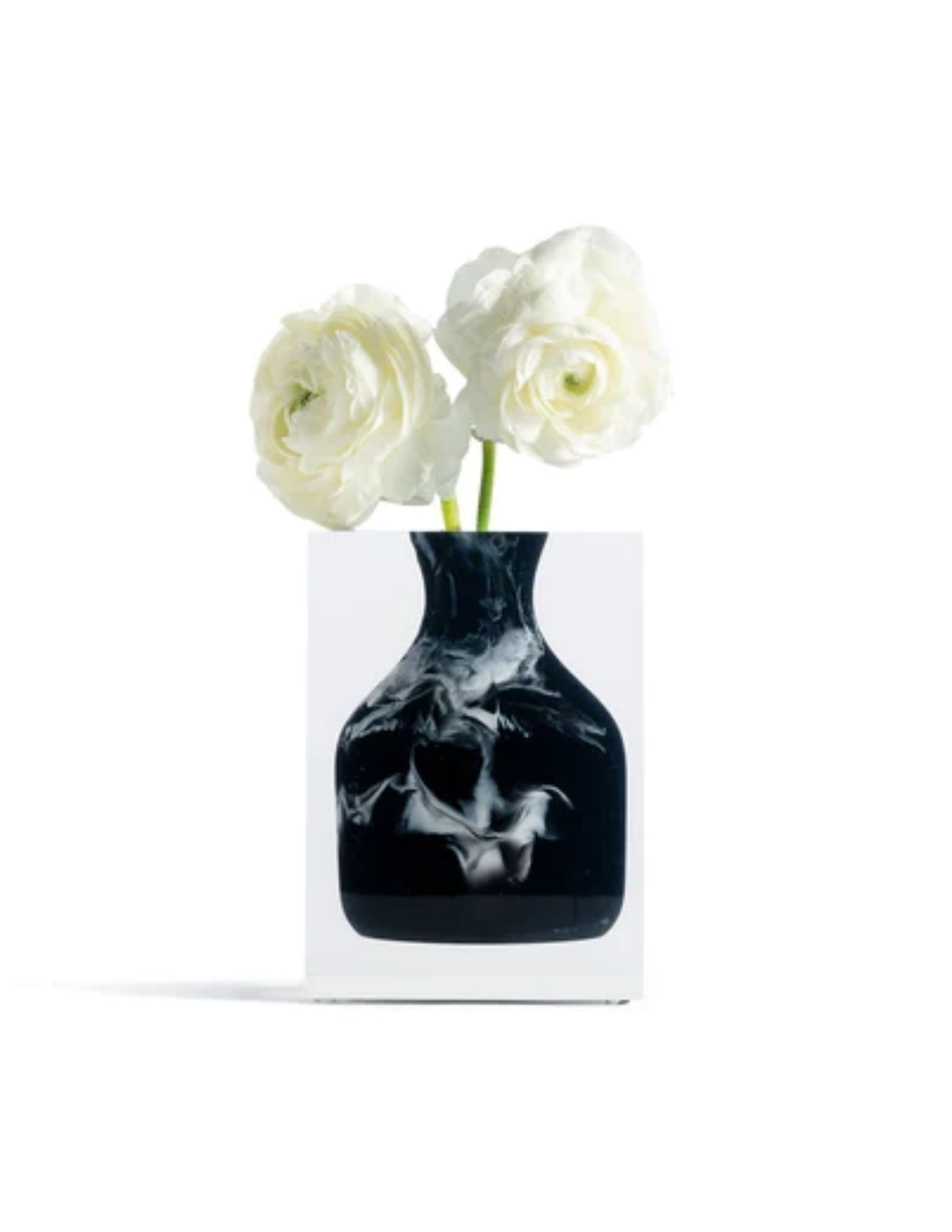 Hogan Bud Vase - Black Marble