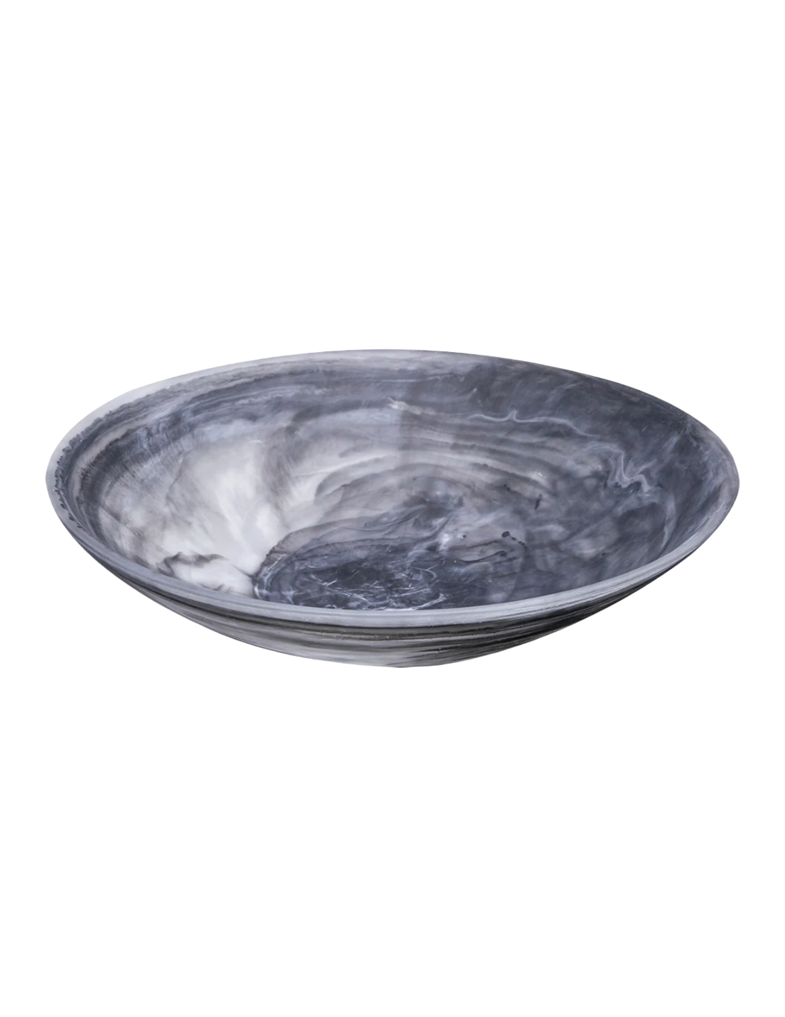 Large Everyday Bowl - Black Swirl