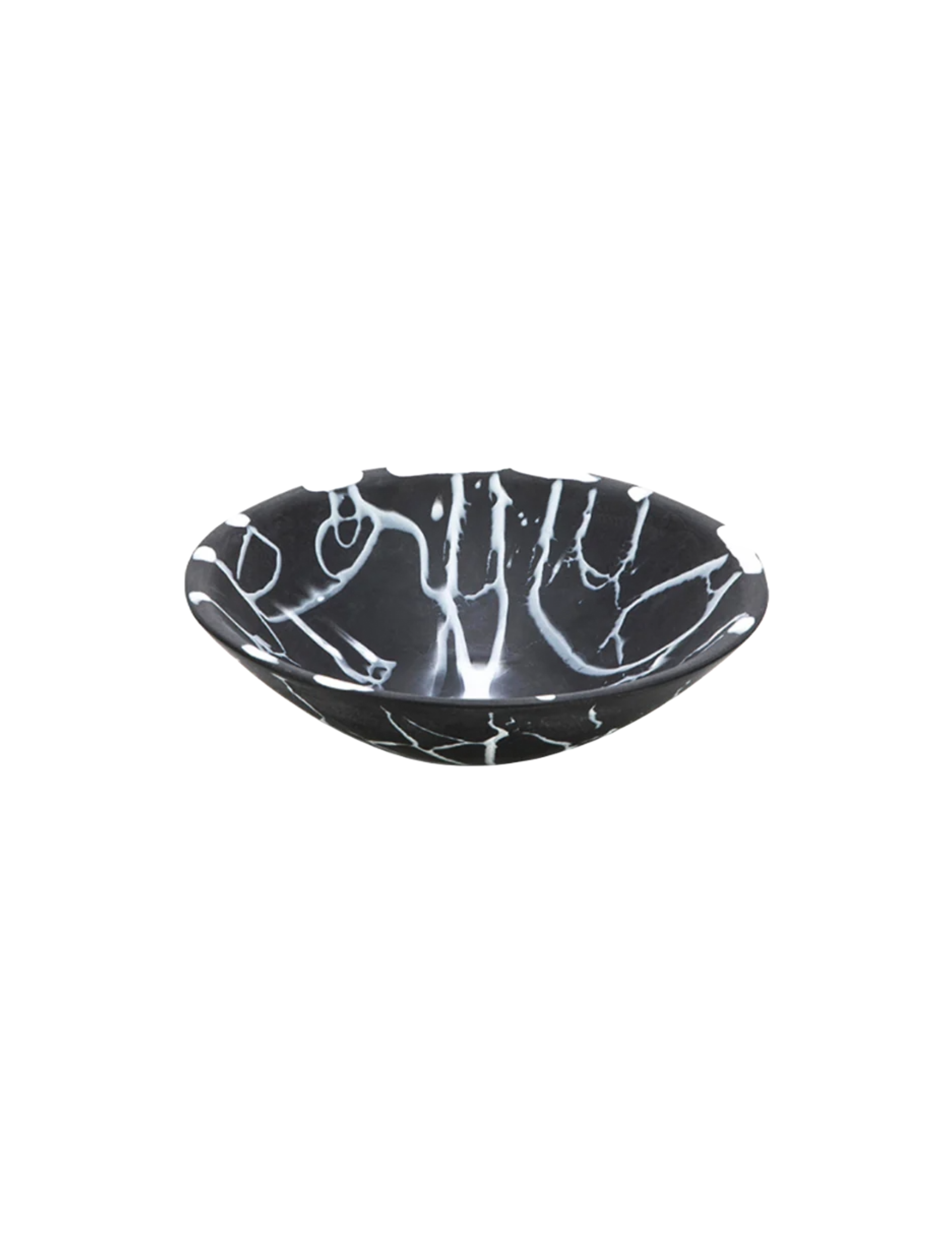 Small Everyday Bowl - Black with White Splatter
