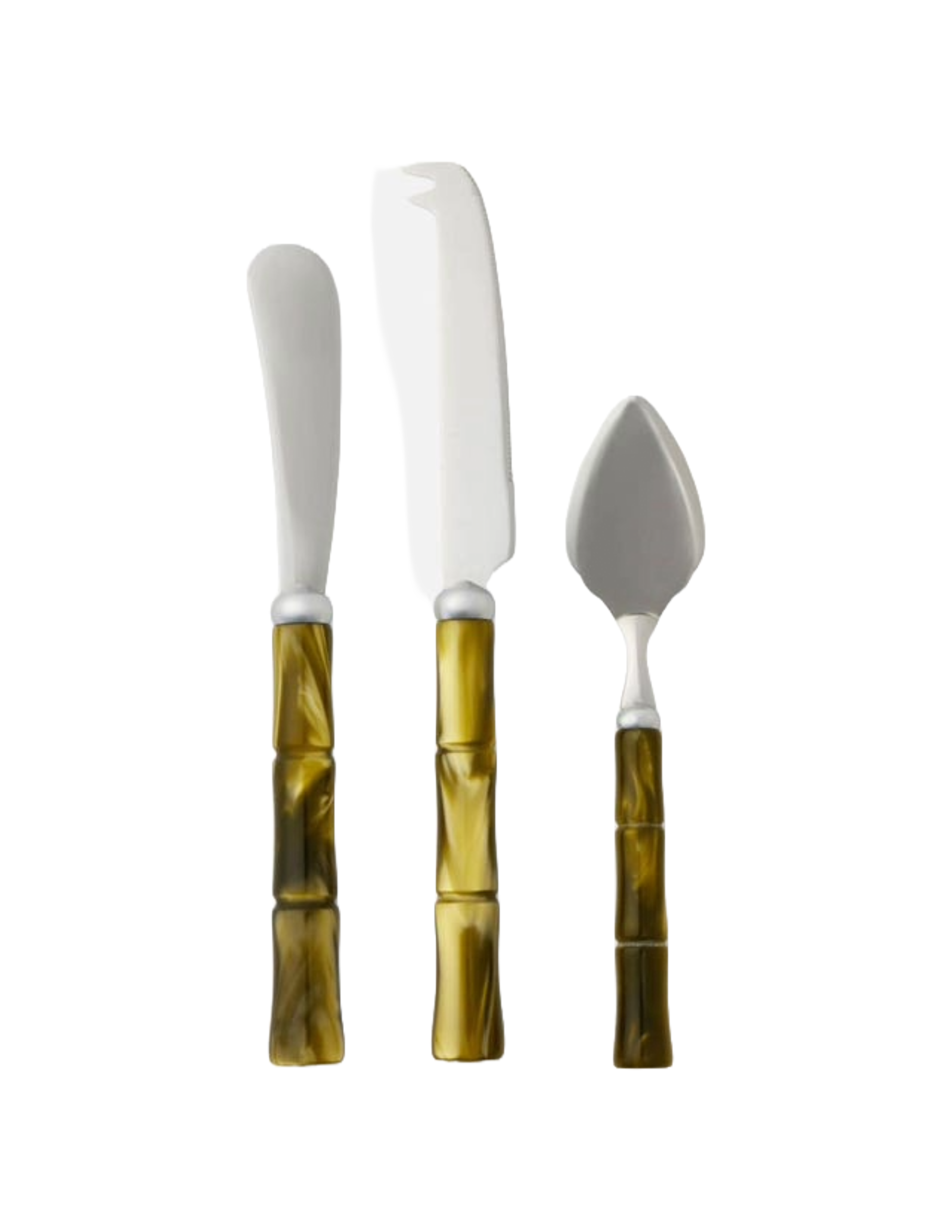 Lulu 3 Piece Cheese Knife Set - Olive