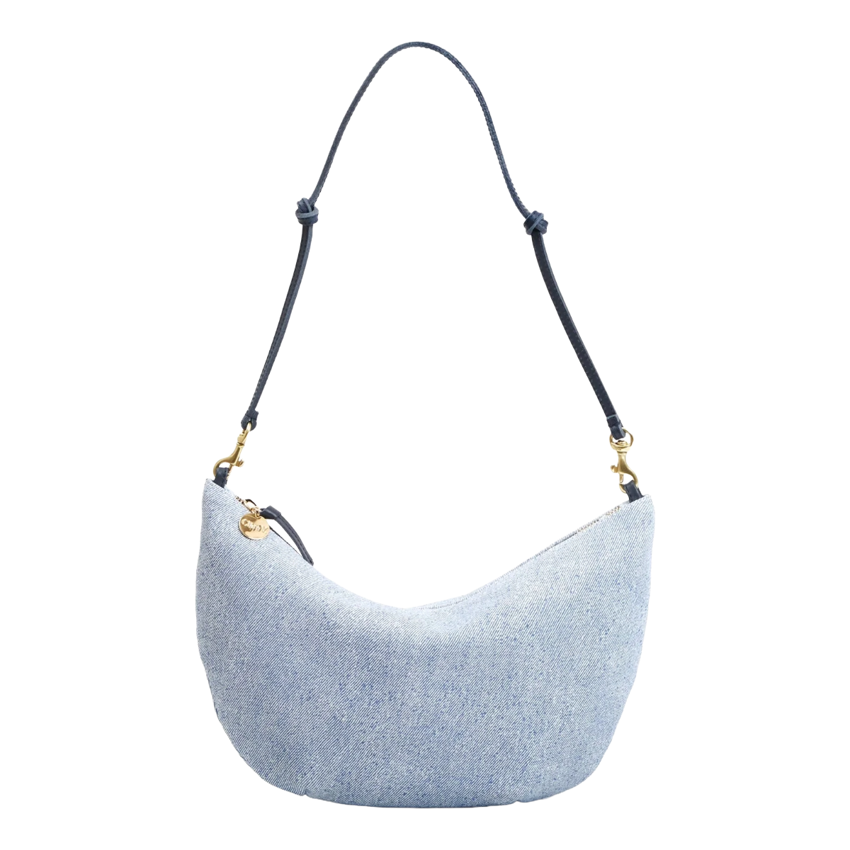 Lune Handbag - Light Blue Denim Suede