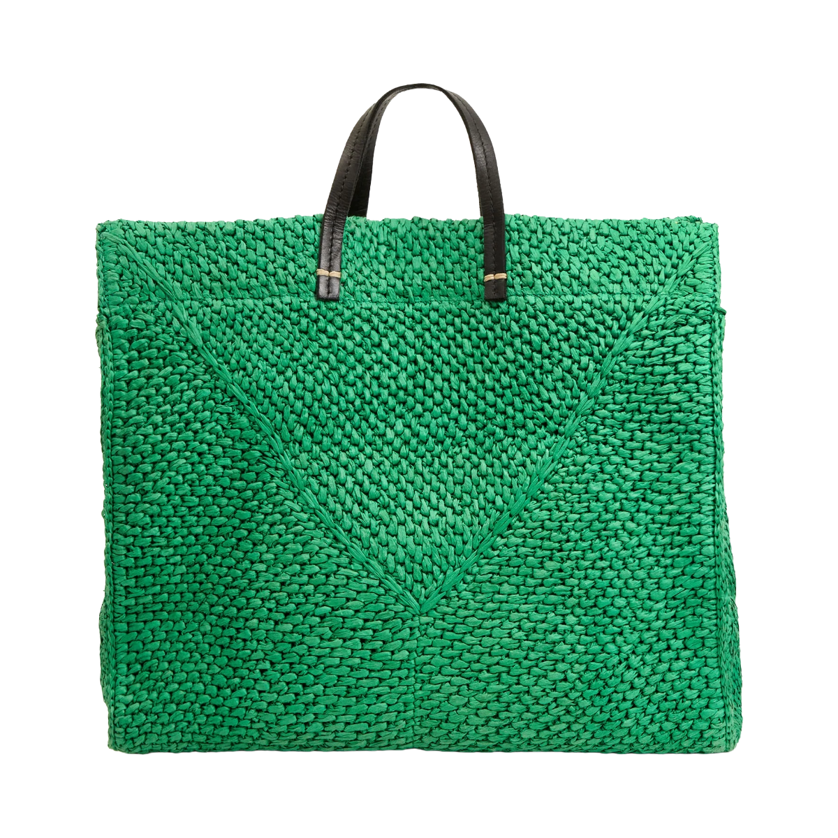 Summer Simple Tote - Green Apple Raffia
