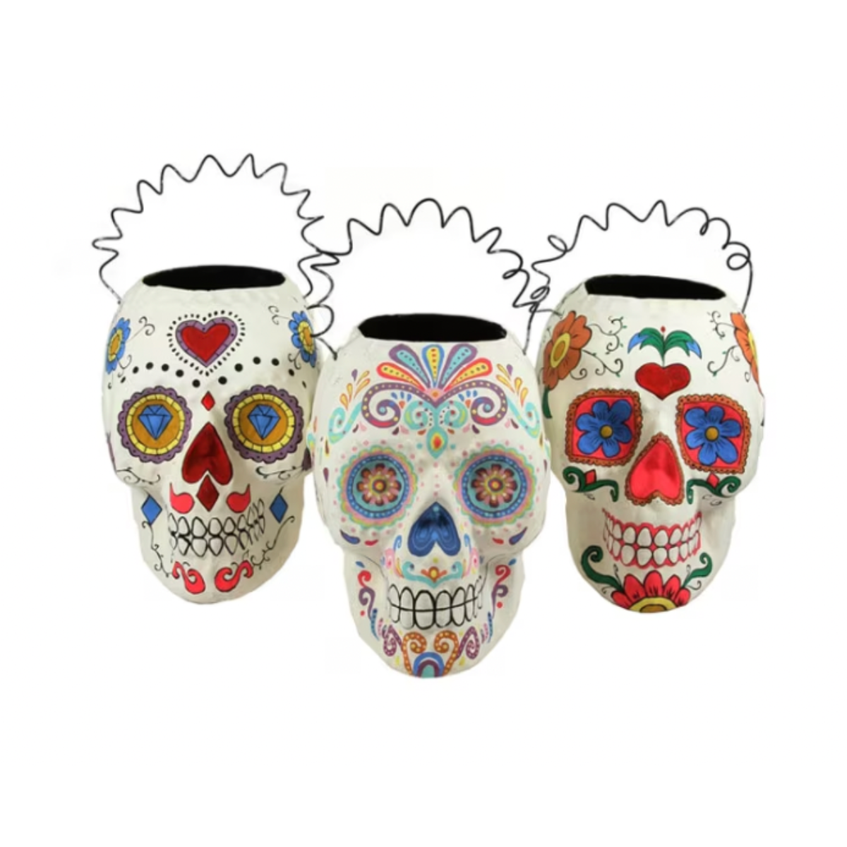 Sugar Skull Candy Bucket Asst