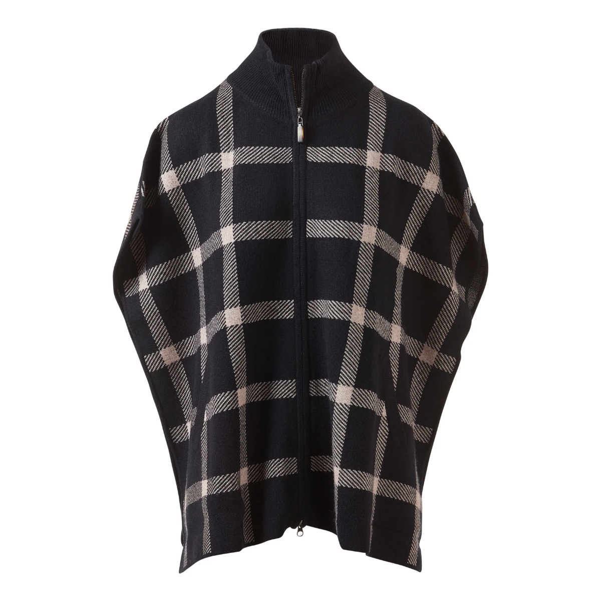 Mock Cardigan - Black/Taupe