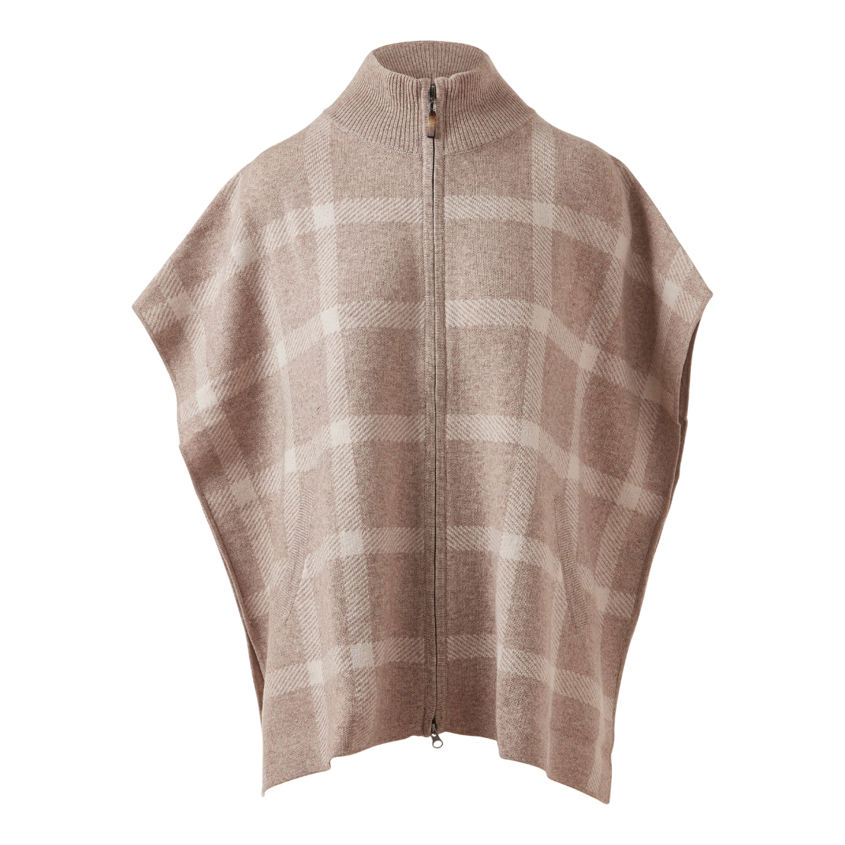 Mock Cardigan - Taupe/Canvas