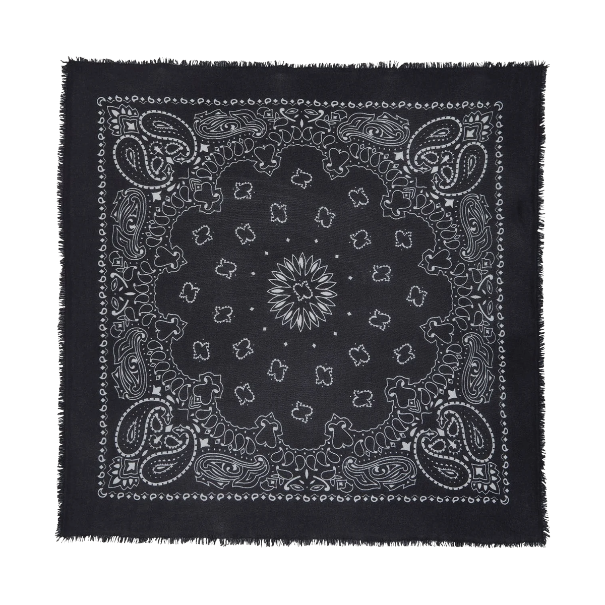 Hachiko Cashmere Bandana Scarf - Noir