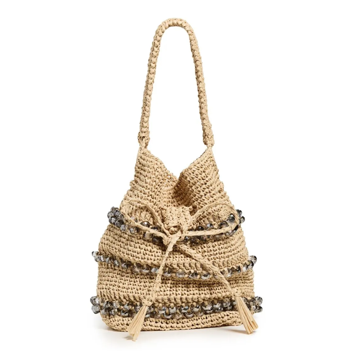 Crystal Bucket Bag - Natural