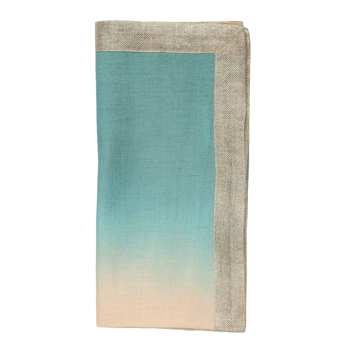 Dip Dye Napkin Set/4 - Natural & Seafoam
