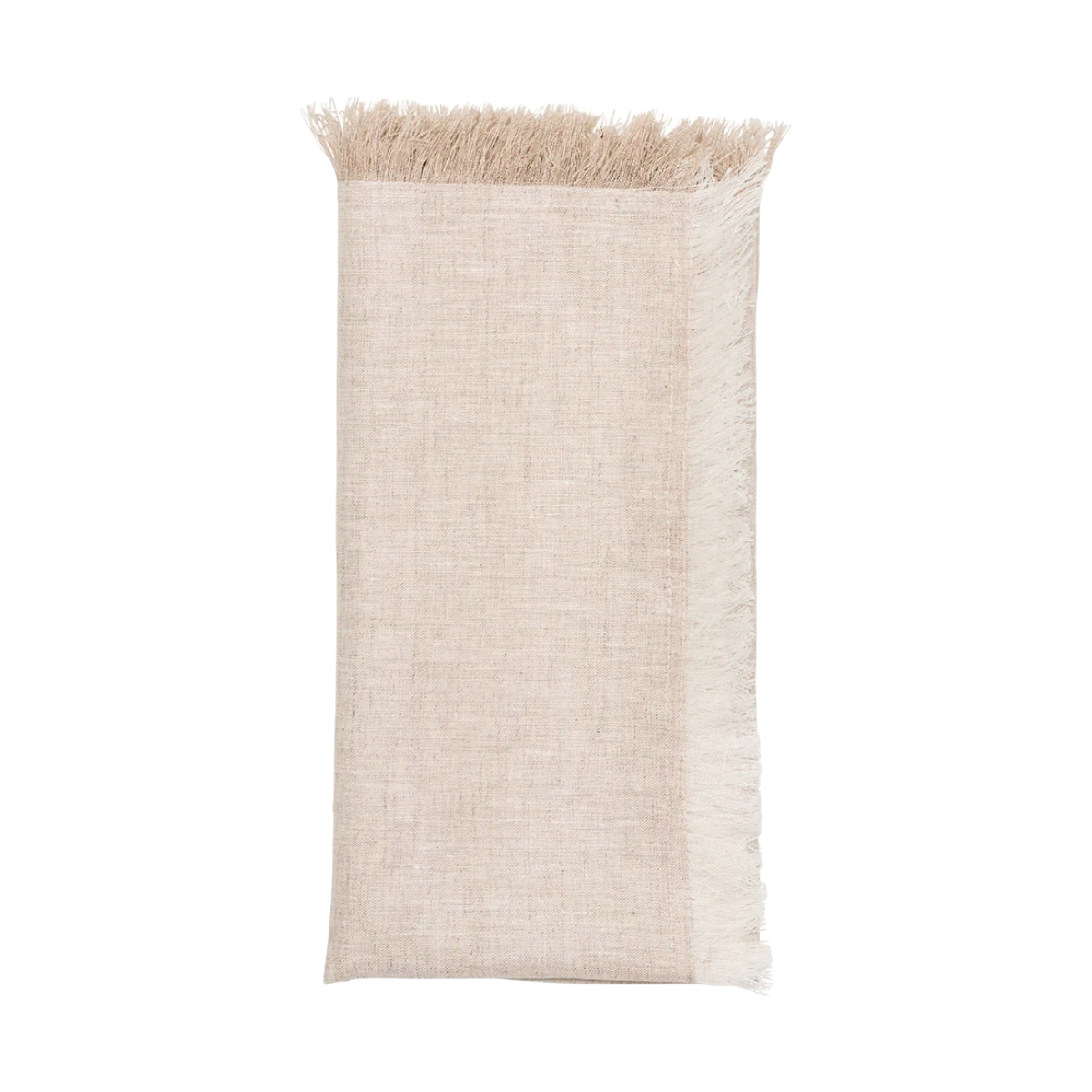 Chambray Fringe Napkin Set/4 - Natural