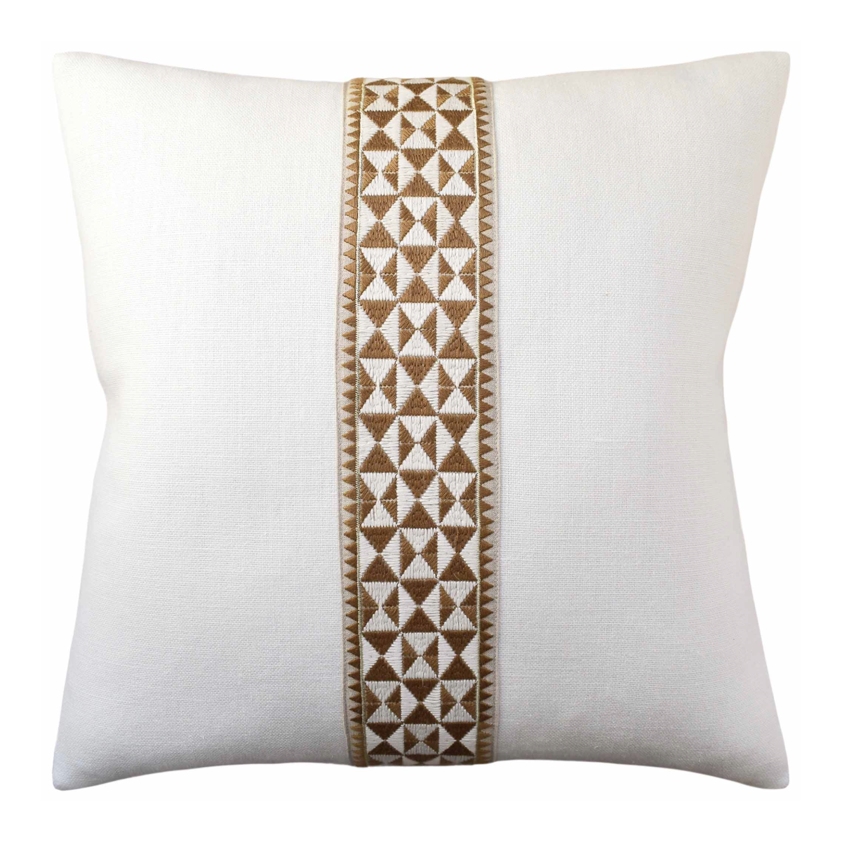 Slubby Zulma Embroidered Pillow - Sand