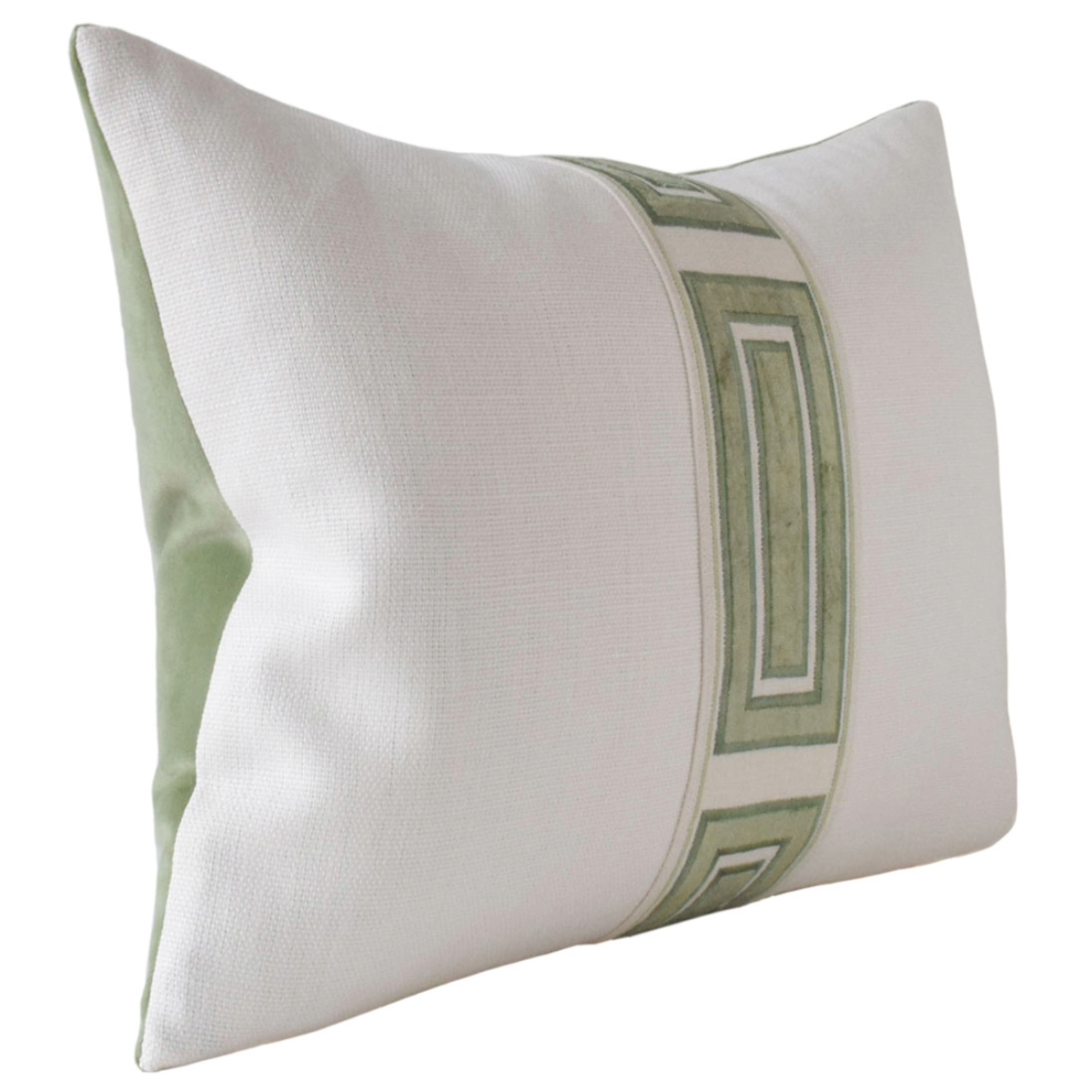 Giorgio Linen Ingot Tape Pillow - Greenery