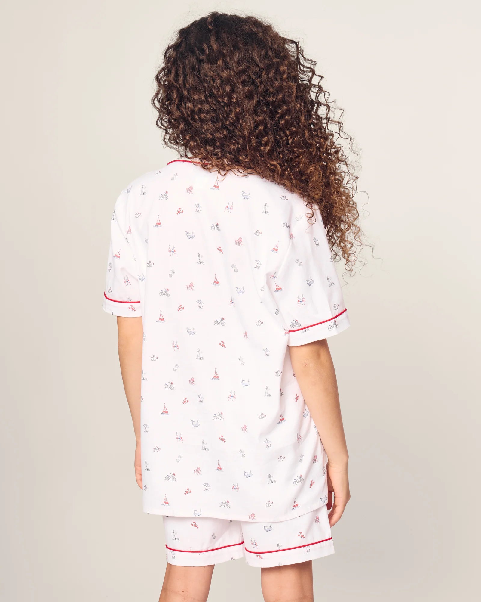Kid's Twill Short Sleeve Short Set - Coastal Charms