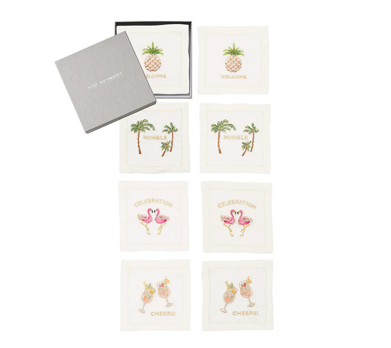 Mingle Cocktail Napkins Boxed Set of 8