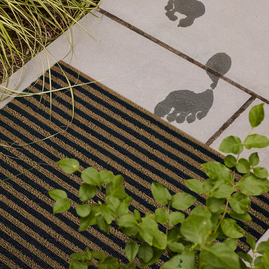 Breton Stripe Shag Mat - Coast