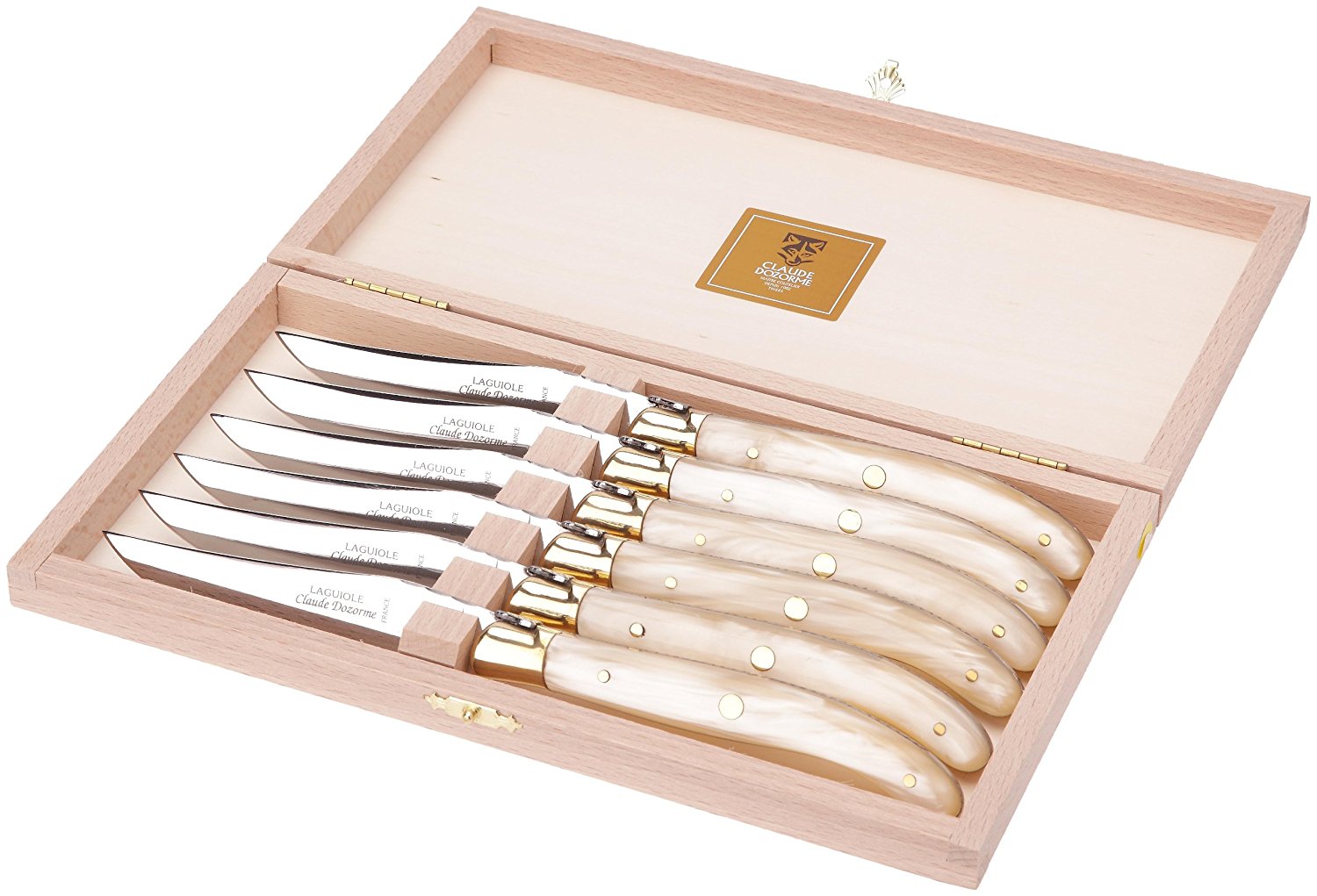 Laguiole Steak Knives Box of 6 - Natural