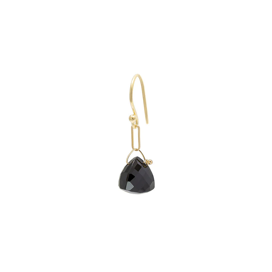Gemstone Paper Clip Earrings - Spinel
