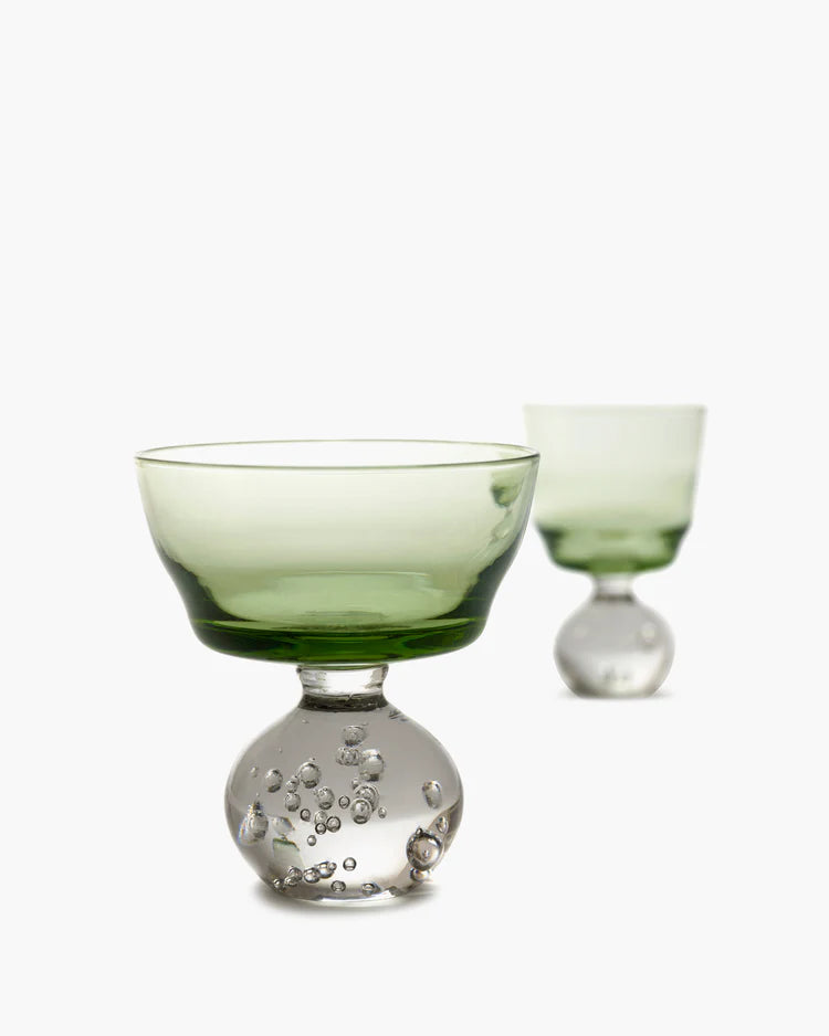 Green Eternal Snow Stem Glass