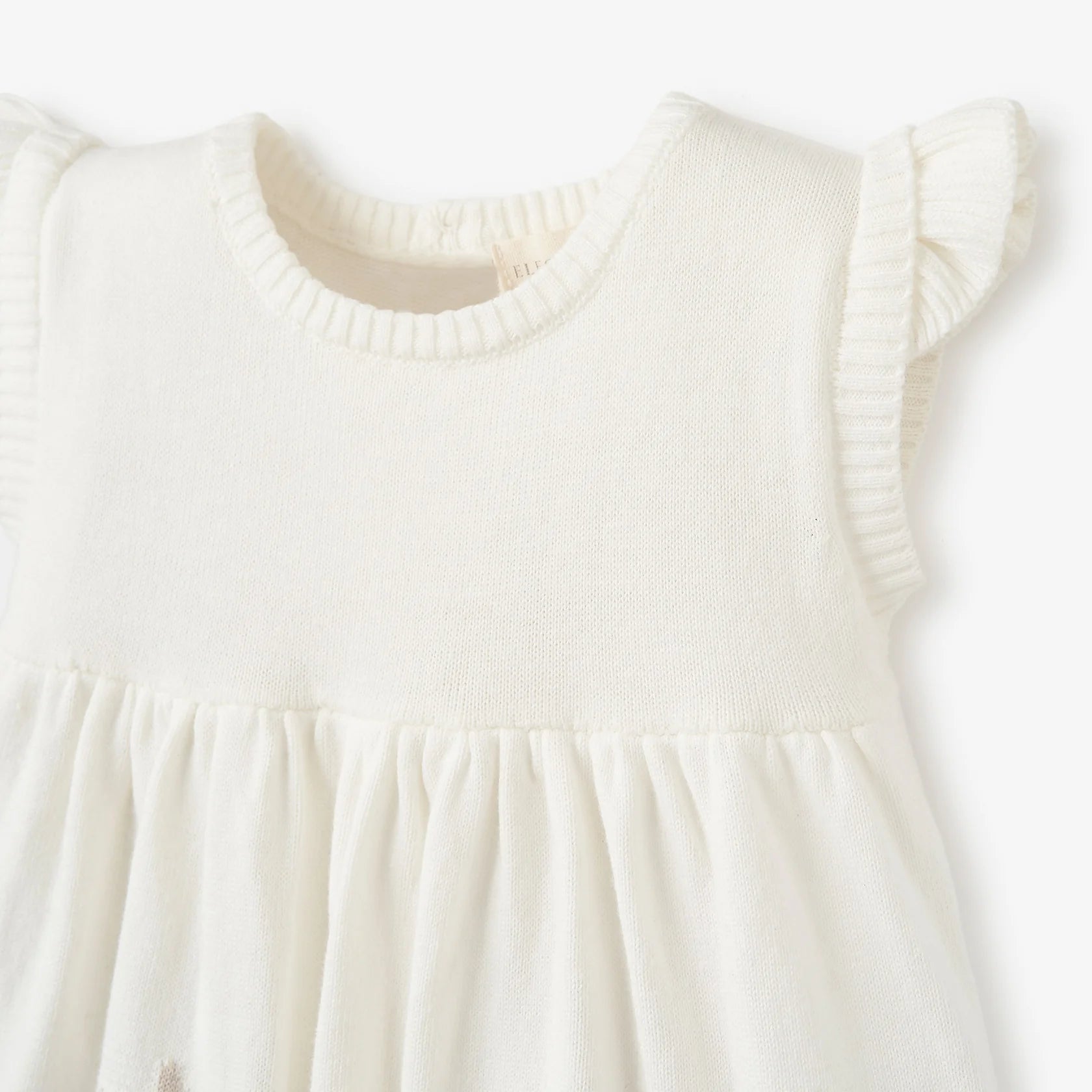Tea Party Flutter Sleeve Knit Dress