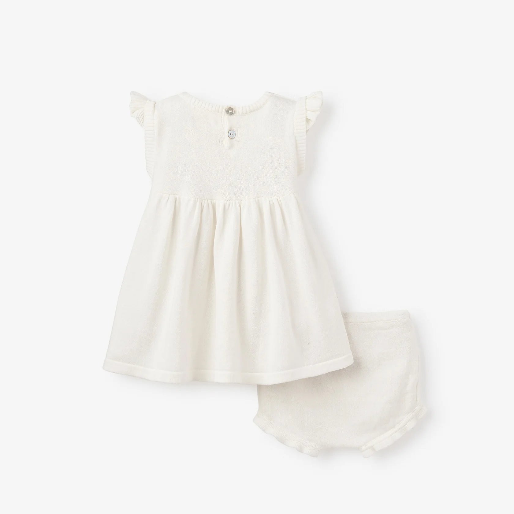 Tea Party Flutter Sleeve Knit Dress