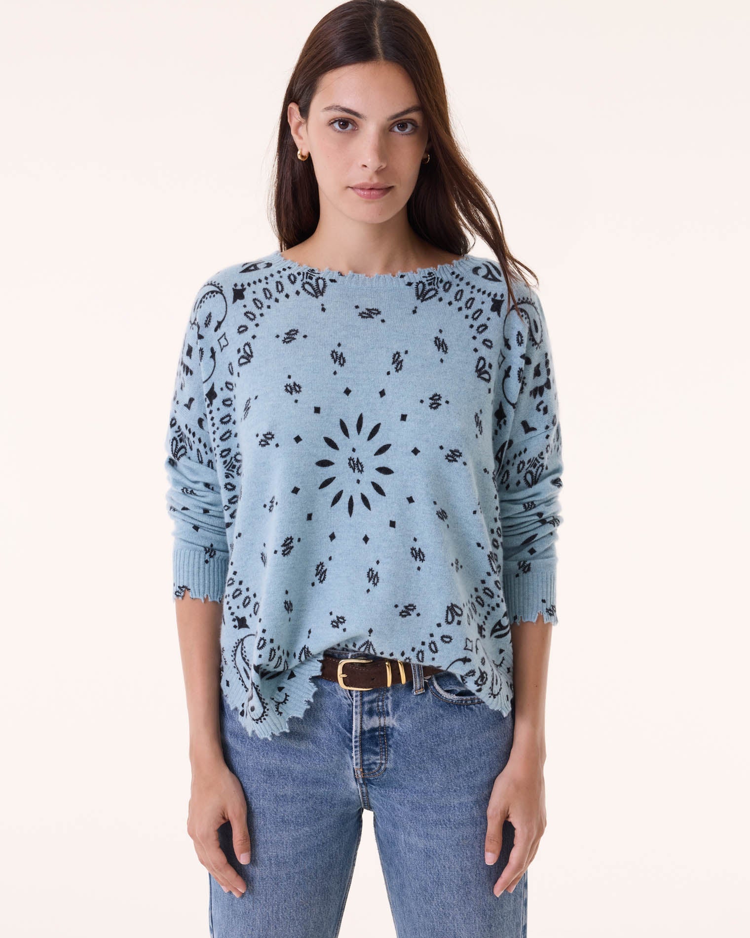 Mela Bandana Bico Sweater - Vintage Blue
