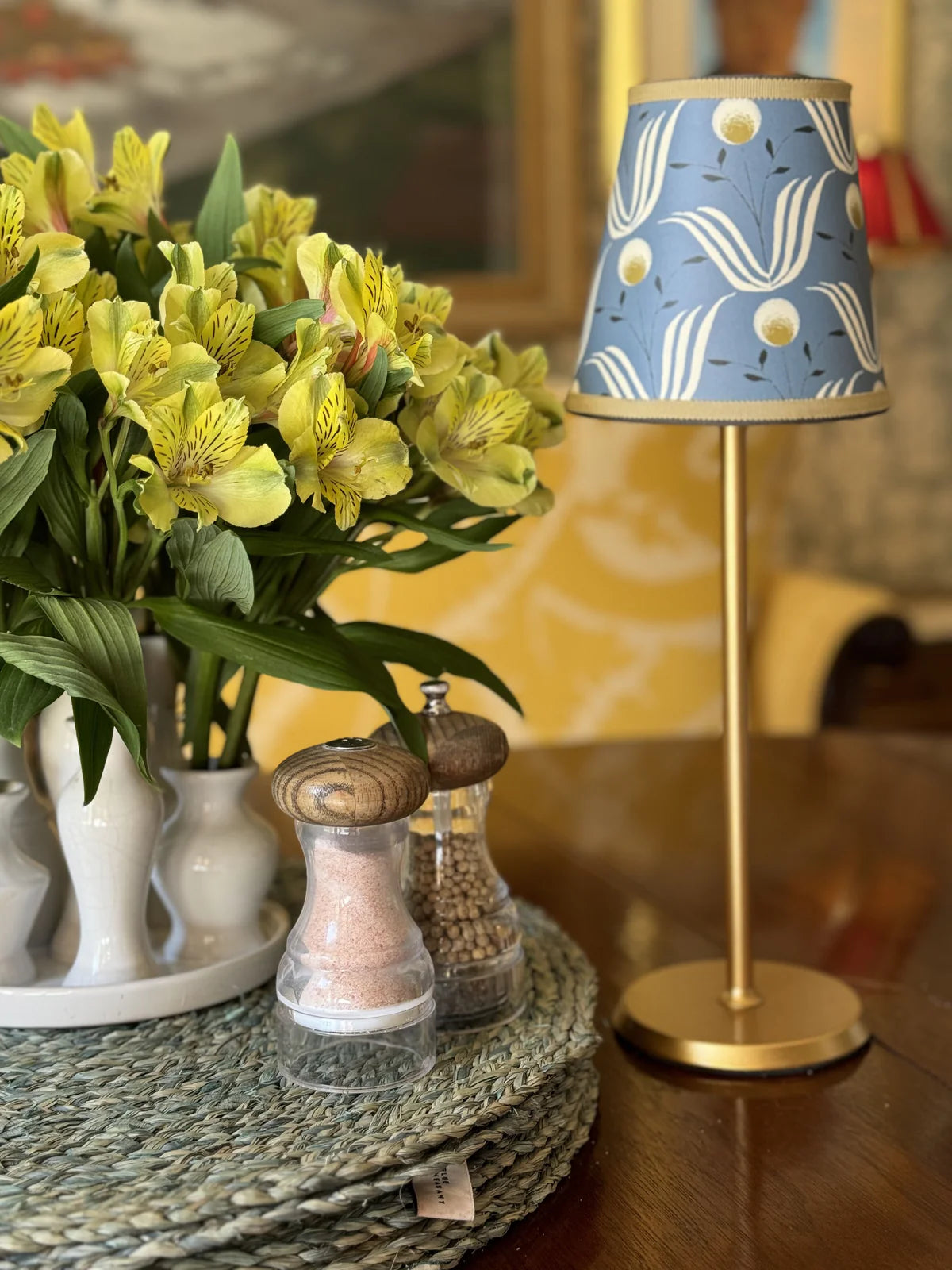 Poldina Pro Spring Bloom Wallpaper Shade Cover - Blue Salt