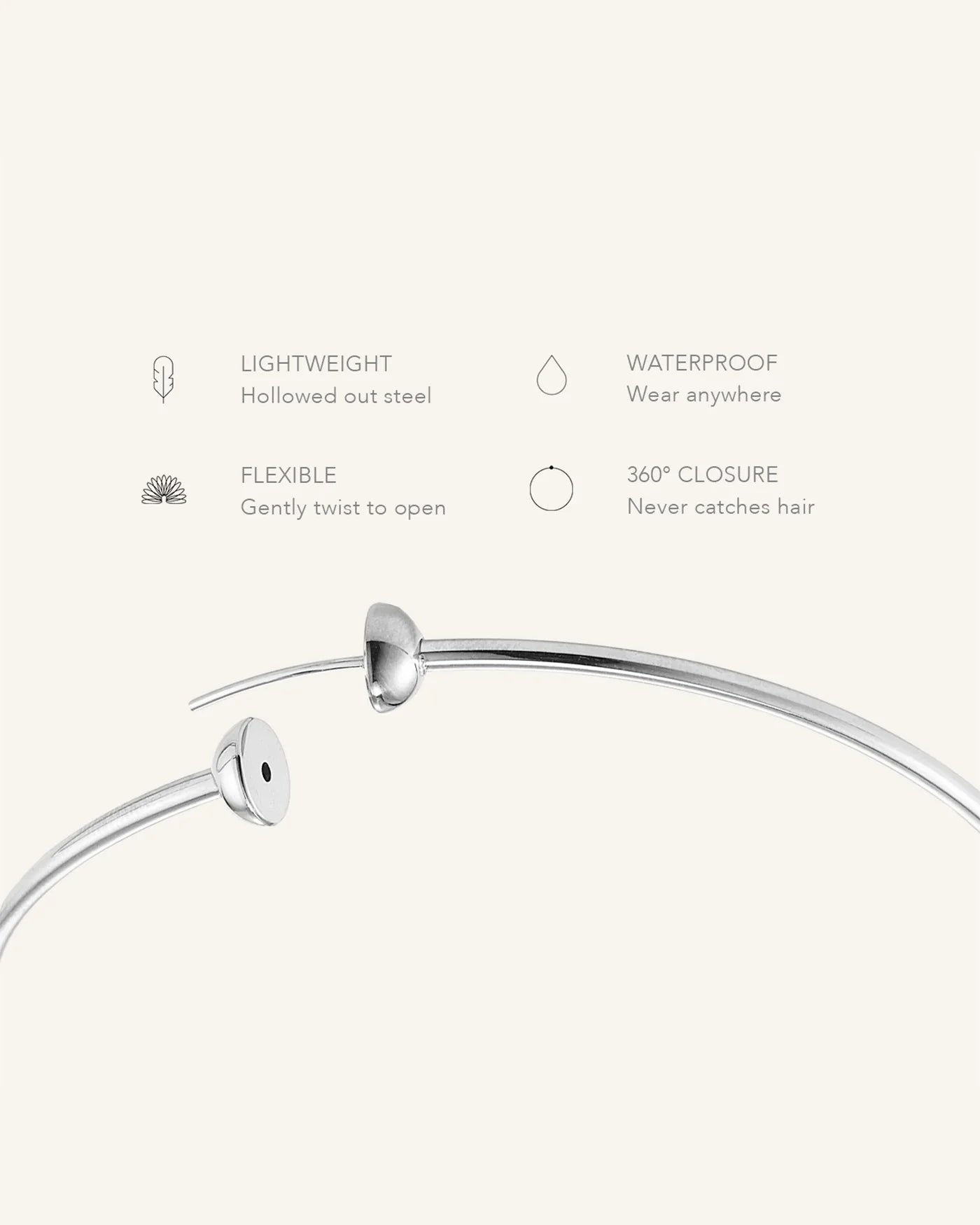 Icon Hoops Small - Platinum