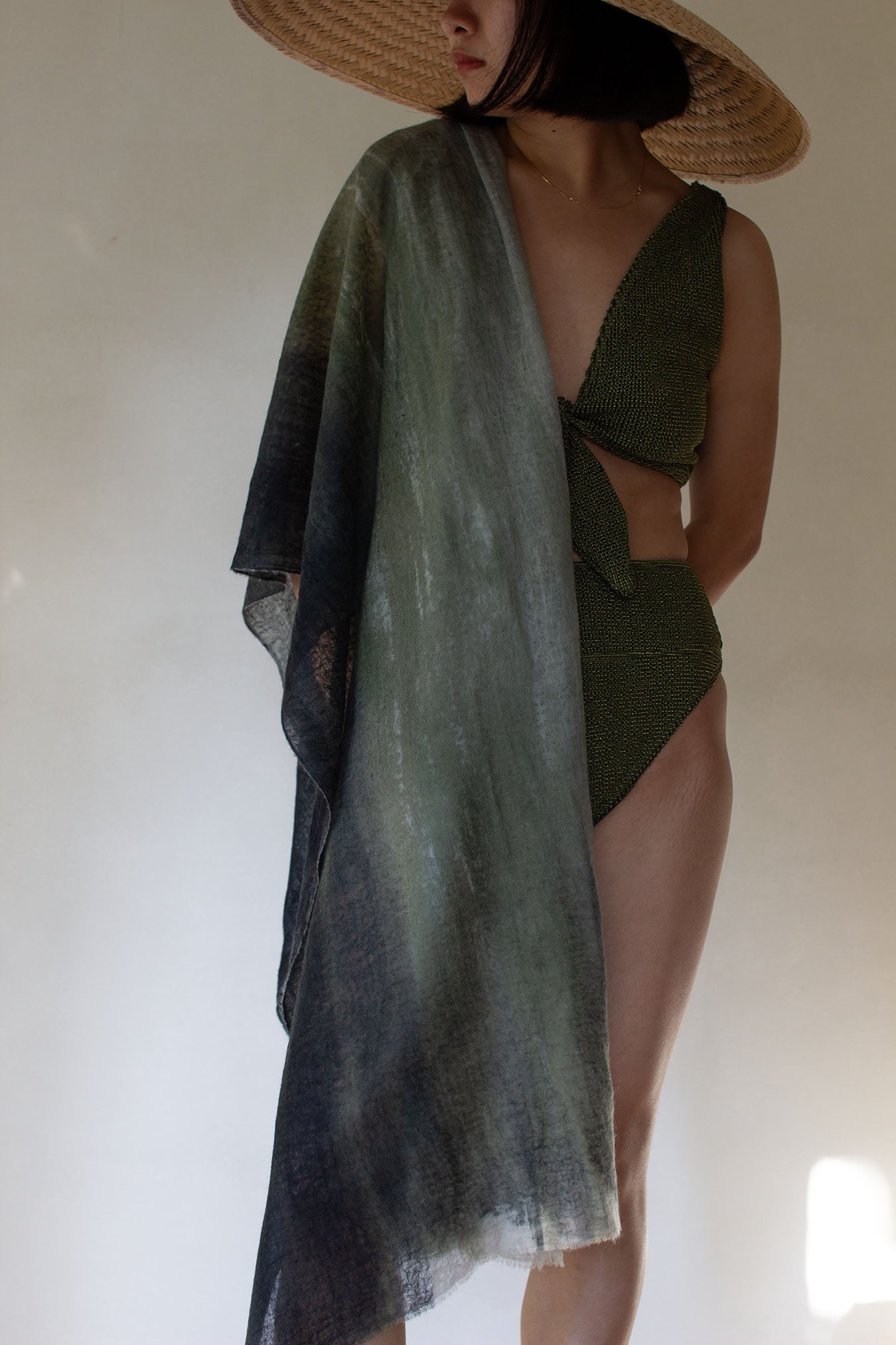 Impressionism Cashmere Wrap - Green