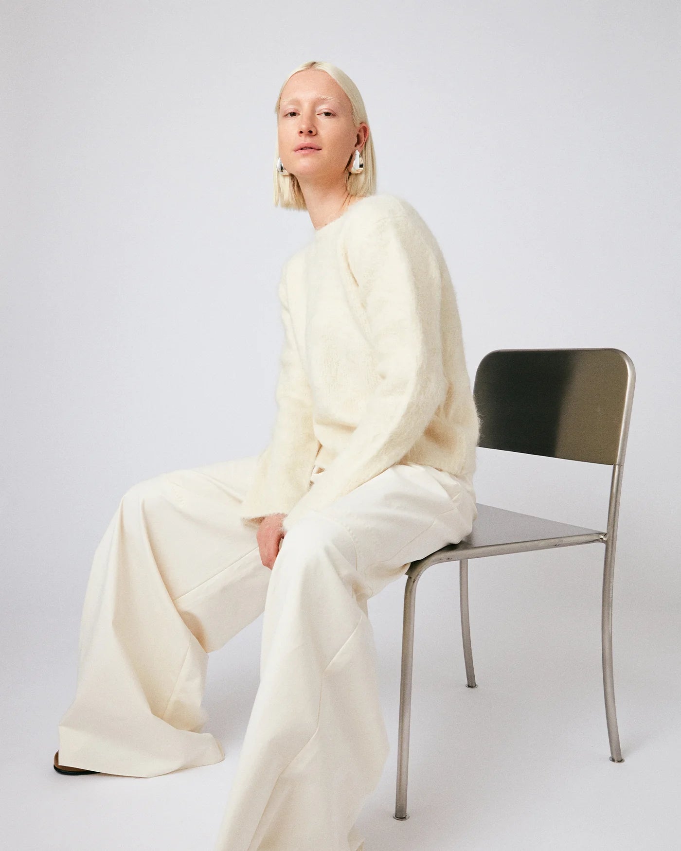 Margaux Puff Earrings - Silver