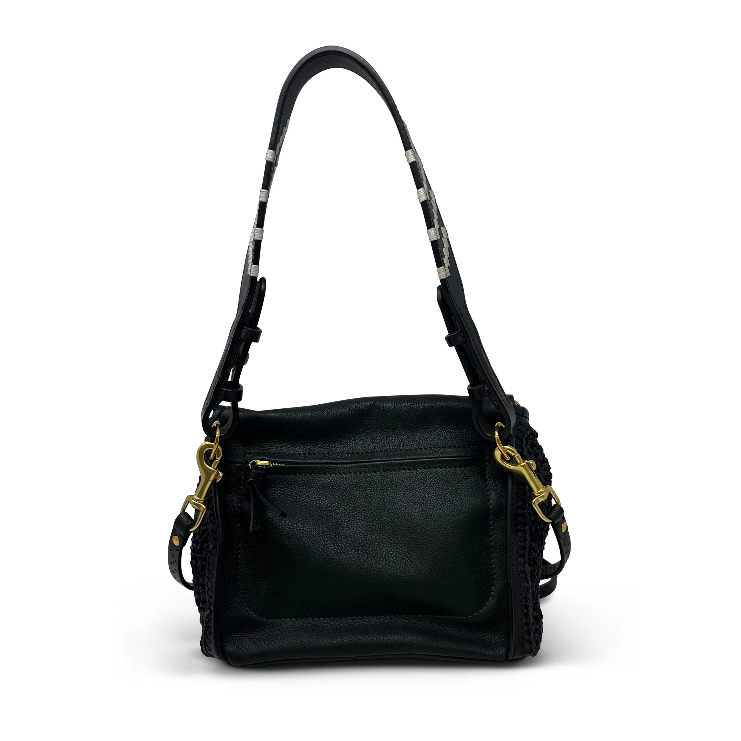 Mini Rough Night Crossbody Black Mesh
