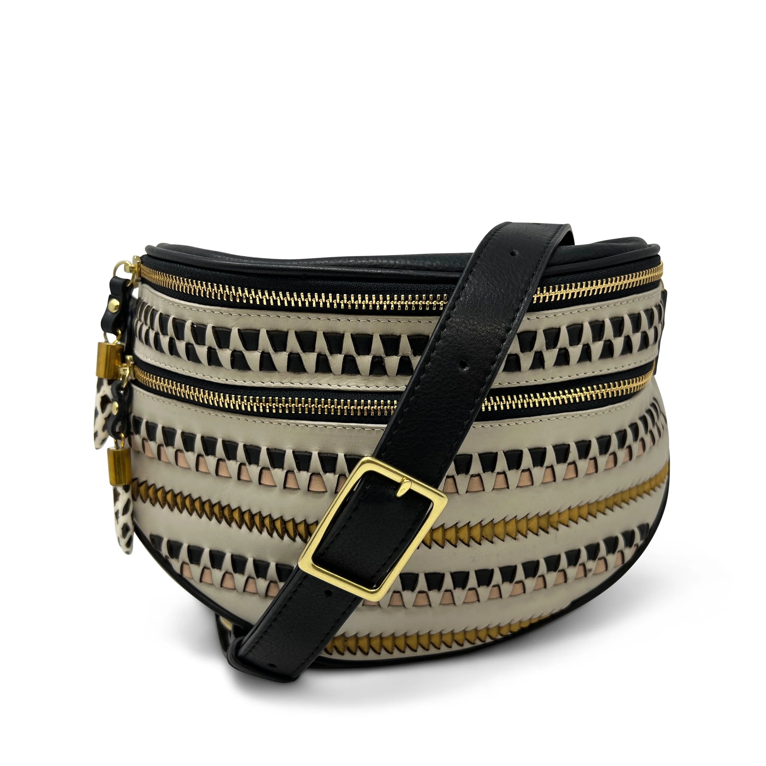 Woven Zigzag Inez Belt Bag