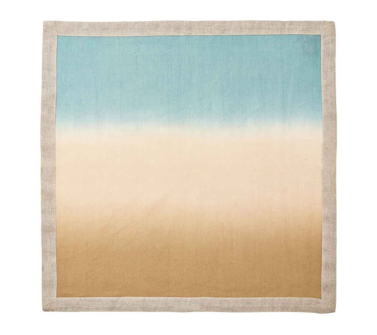 Kim-Seybert-Dip-Dye-Napkin-Natrual-Seafoam-Open