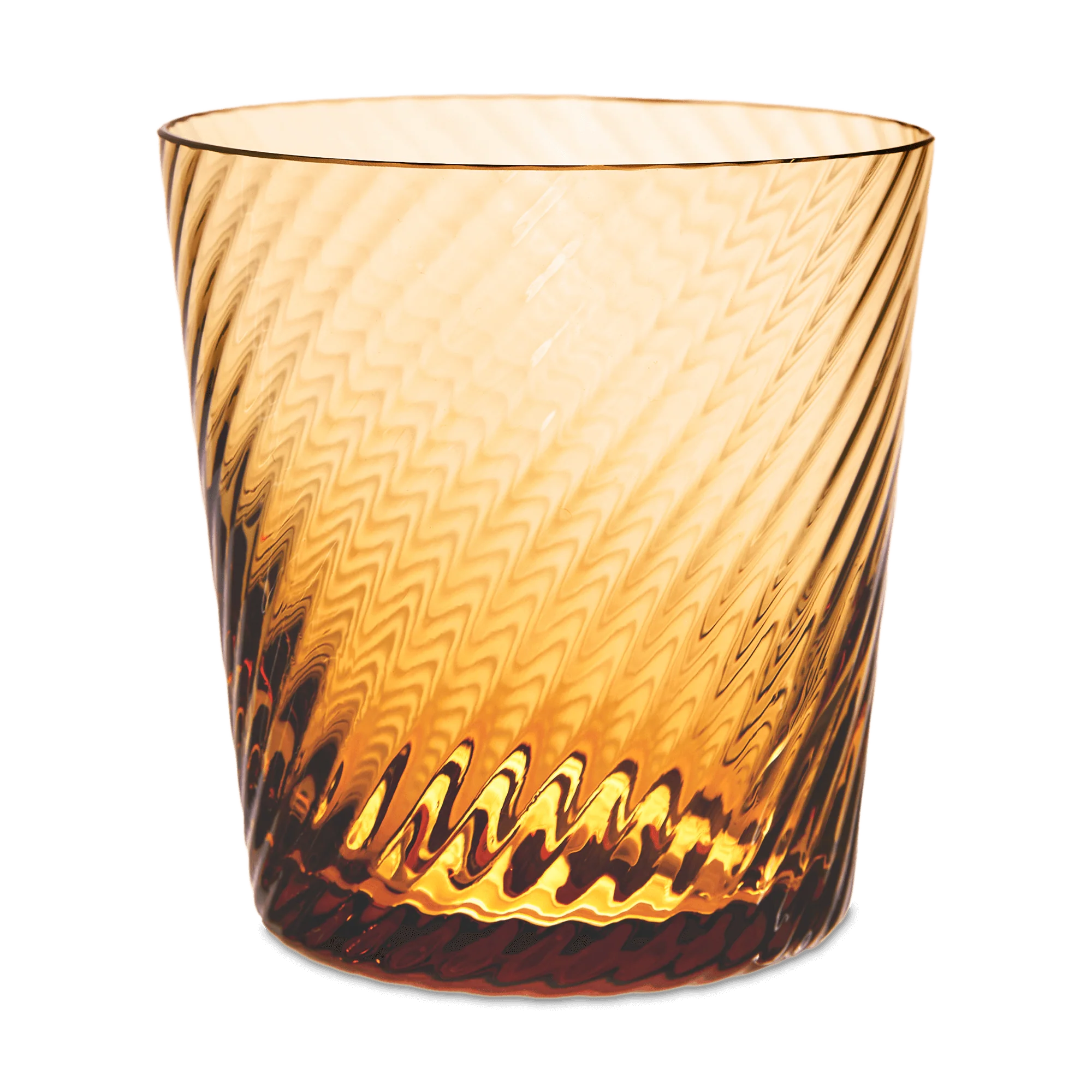 Lando DOF Glass Set of 2 - Amber Twist