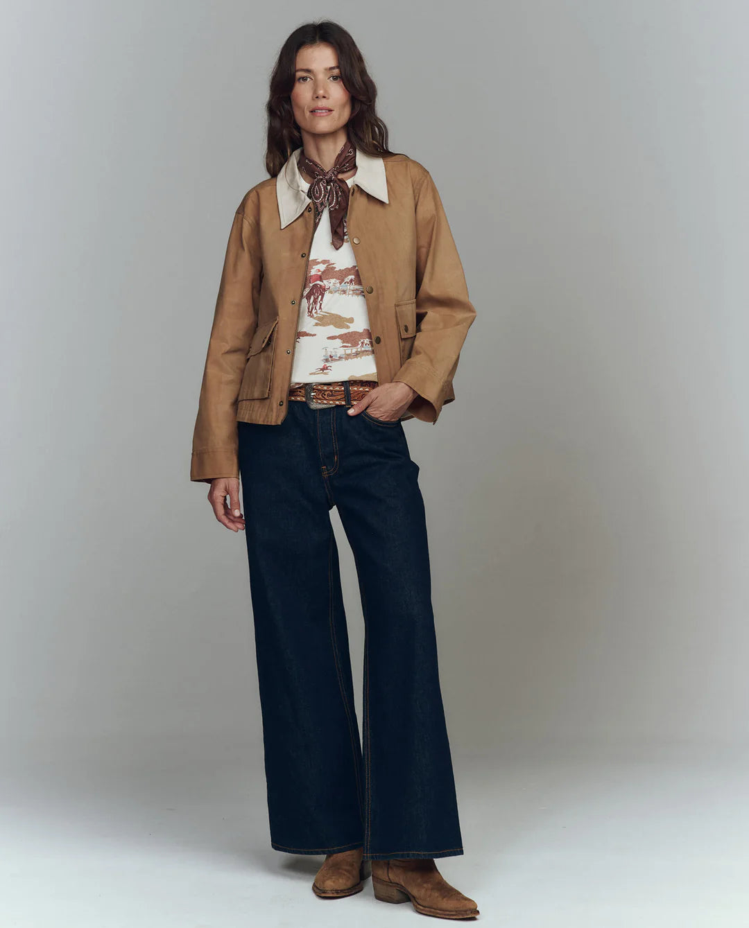 The Waxed Swingy Jacket - Walnut