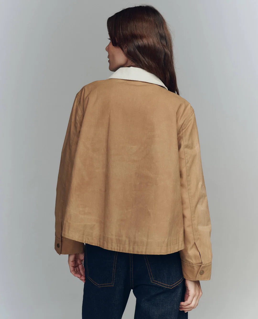 The Waxed Swingy Jacket - Walnut