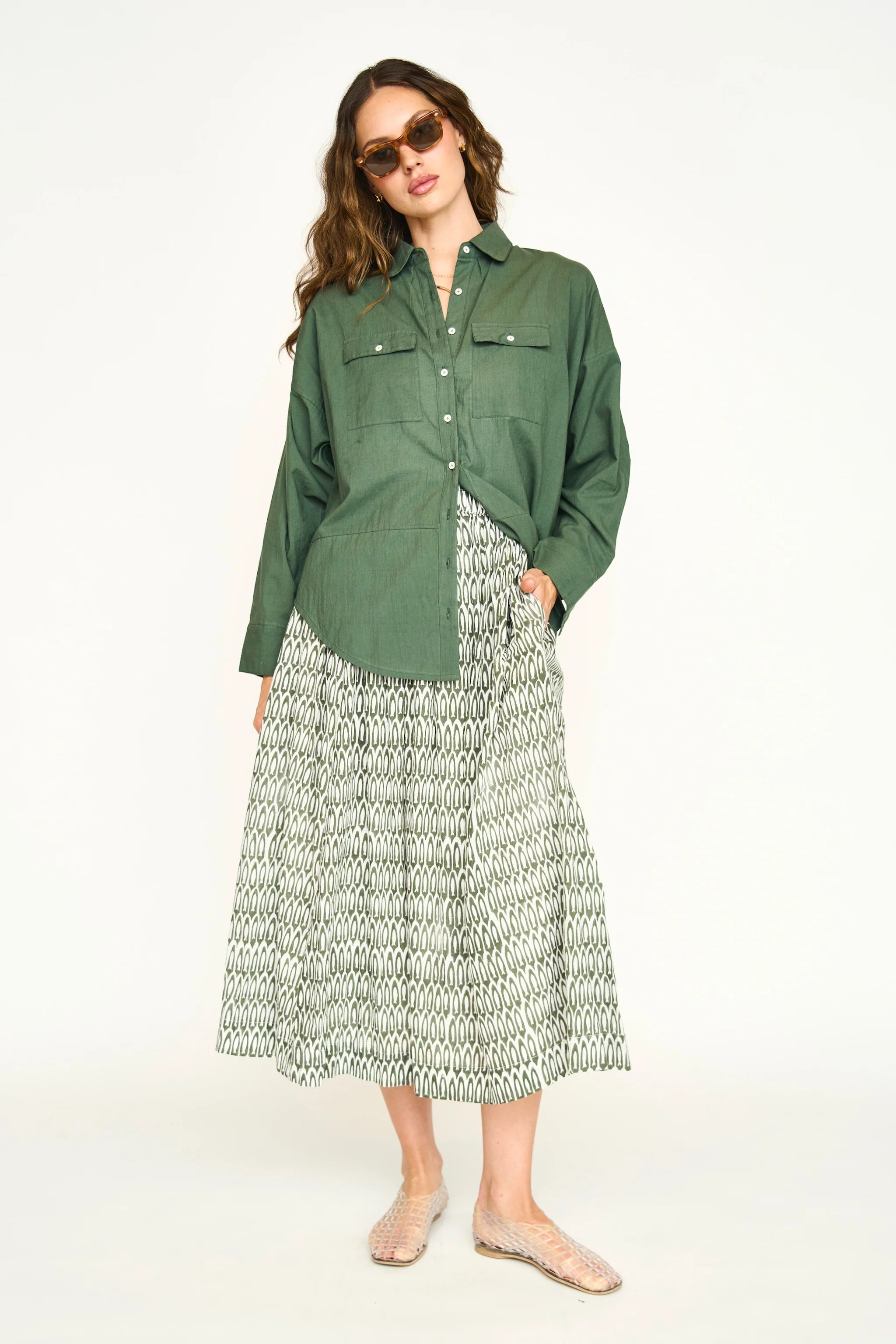 Kyoto Shirt - Kelp