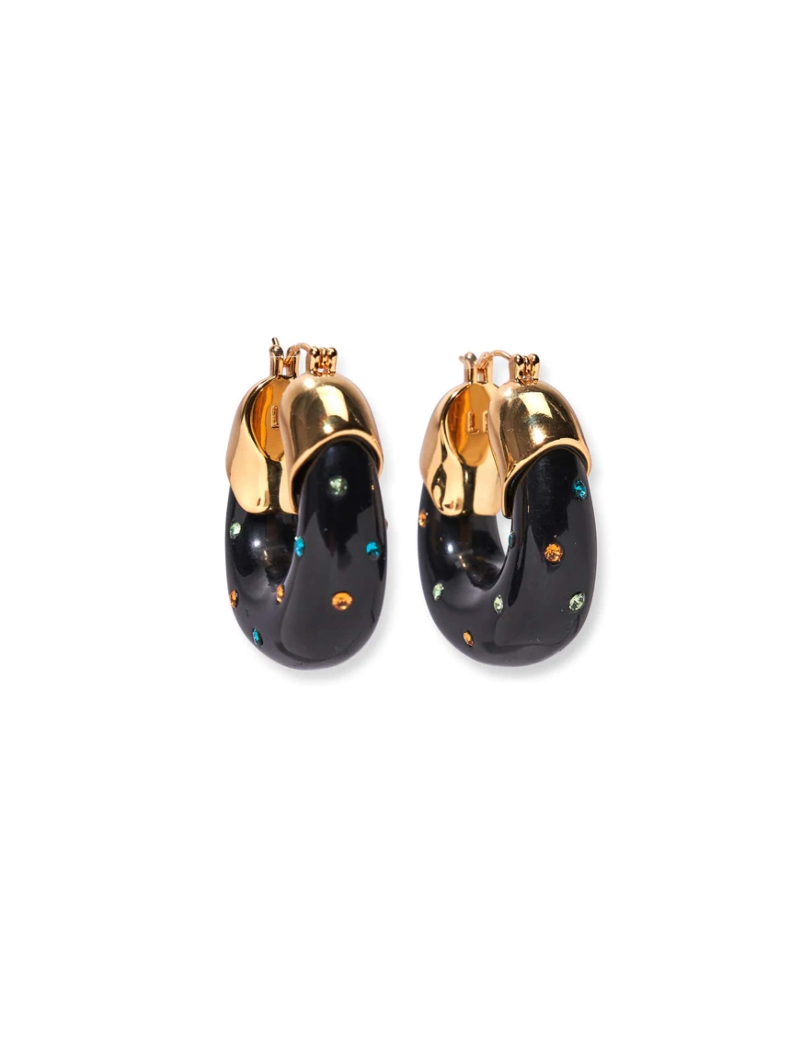 Organic Hoops - Studded Onyx