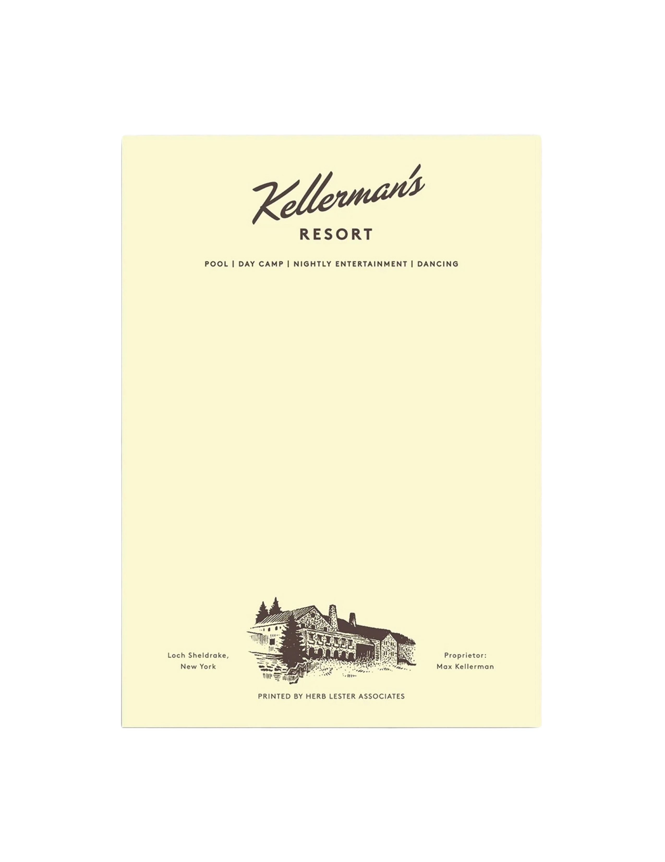 Kellerman's Resort: Fictional Hotel Notepad