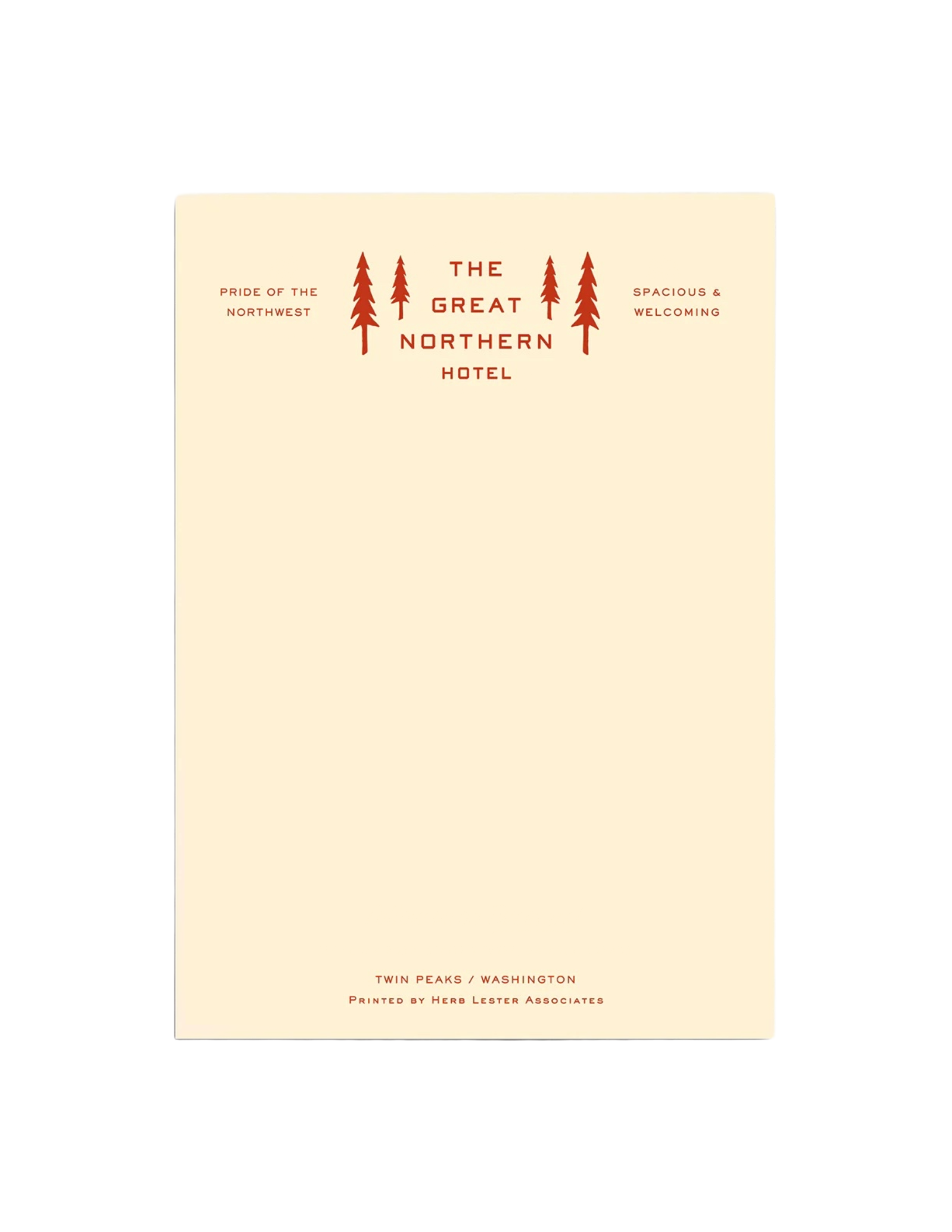 The Great Northern Hotel: Fictional Hotel Notepad Set