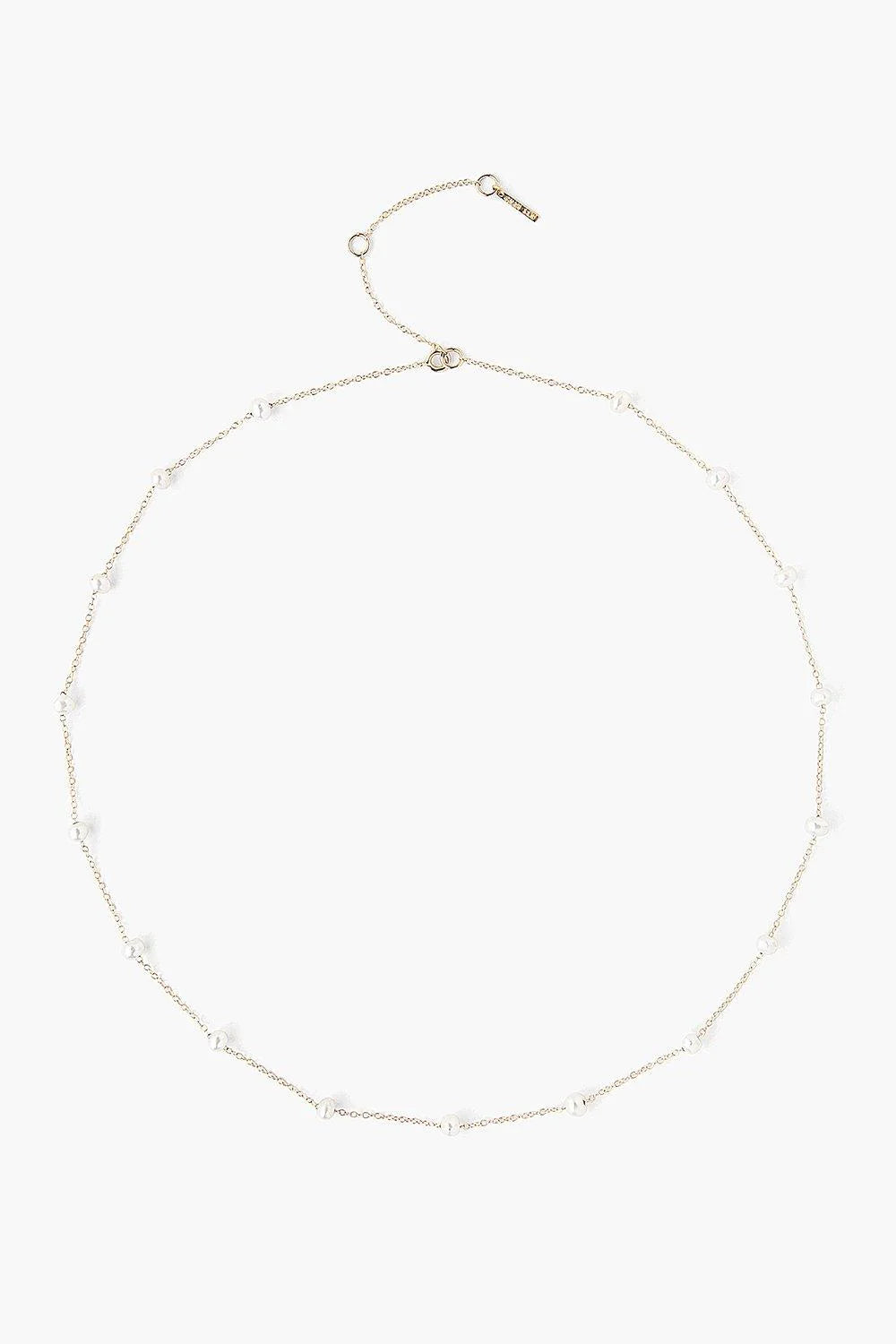 14K White Freshwater Pearl Necklace